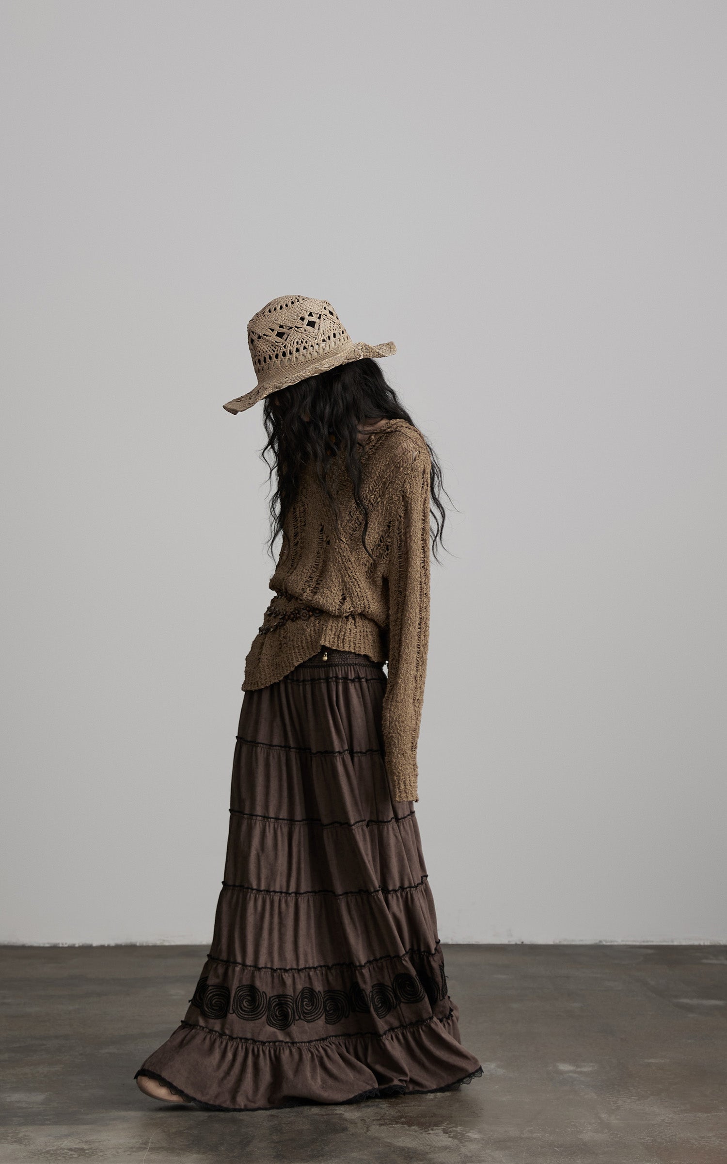 <tc>INDULGE</tc> Pull à capuche en maille texturée effet usé