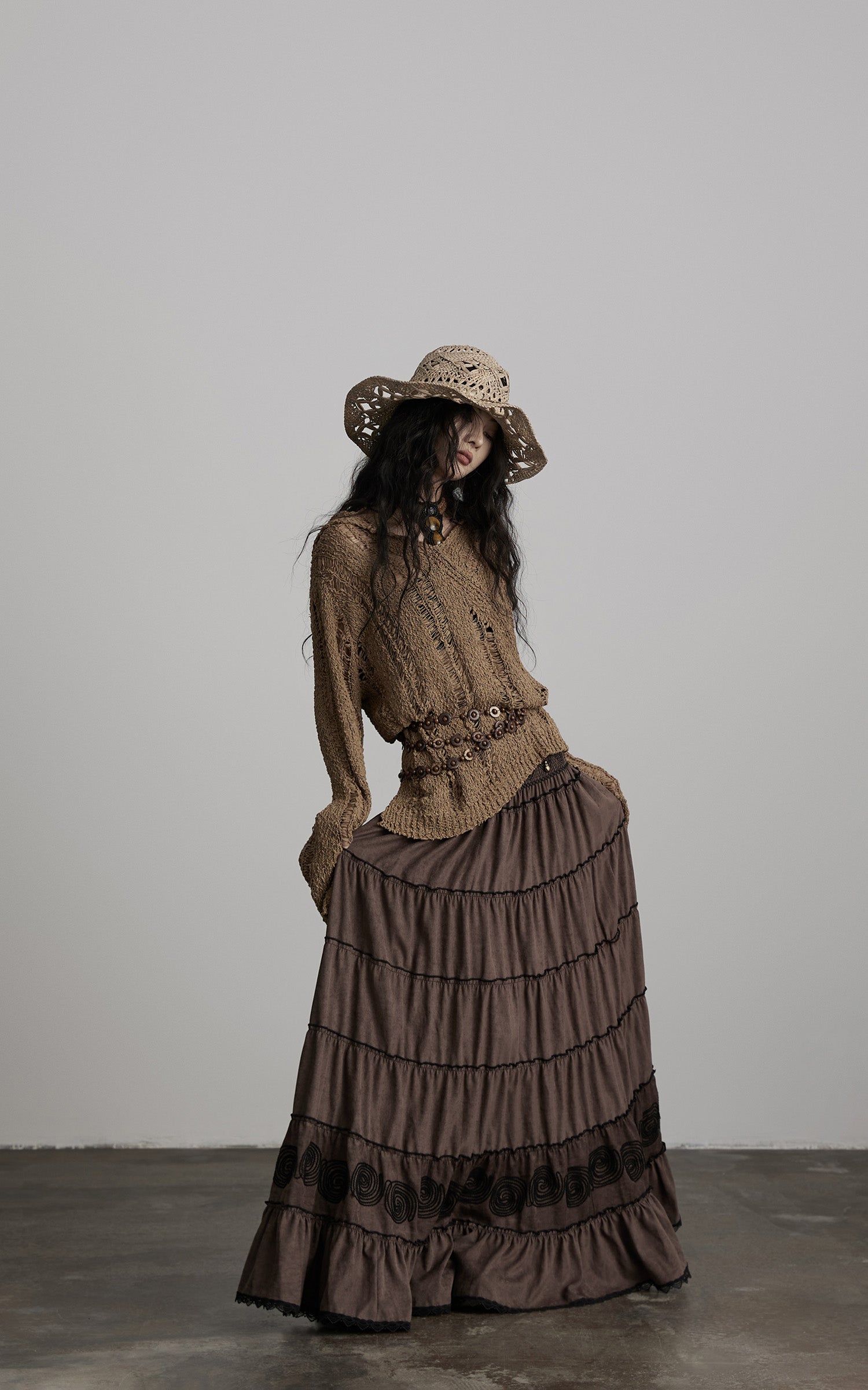 <tc>INDULGE</tc> Pull à capuche en maille texturée effet usé