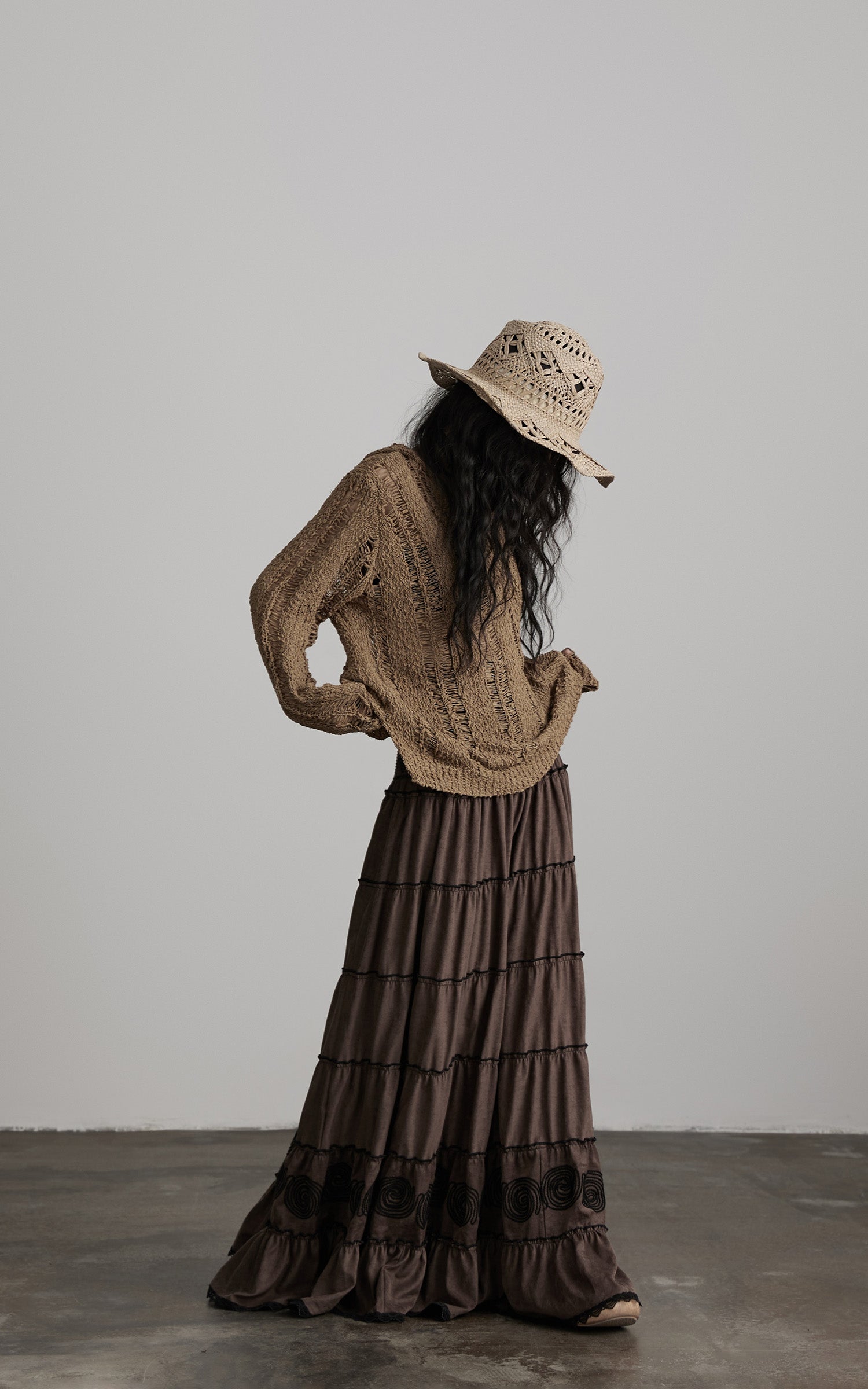 <tc>INDULGE</tc> Pull à capuche en maille texturée effet usé