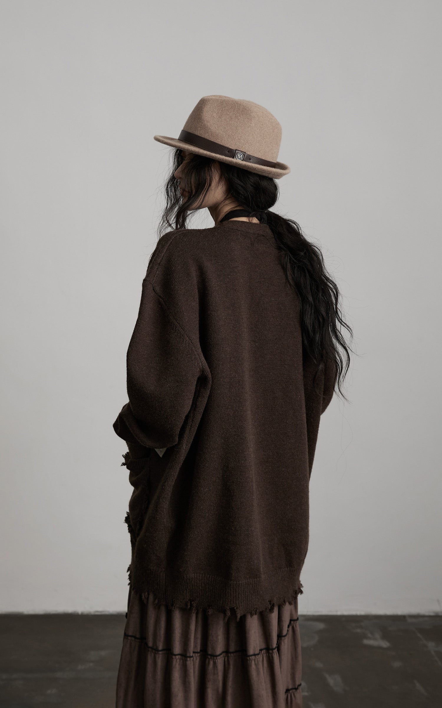 INDULGE Patchwork Distressed Knit Cardigan