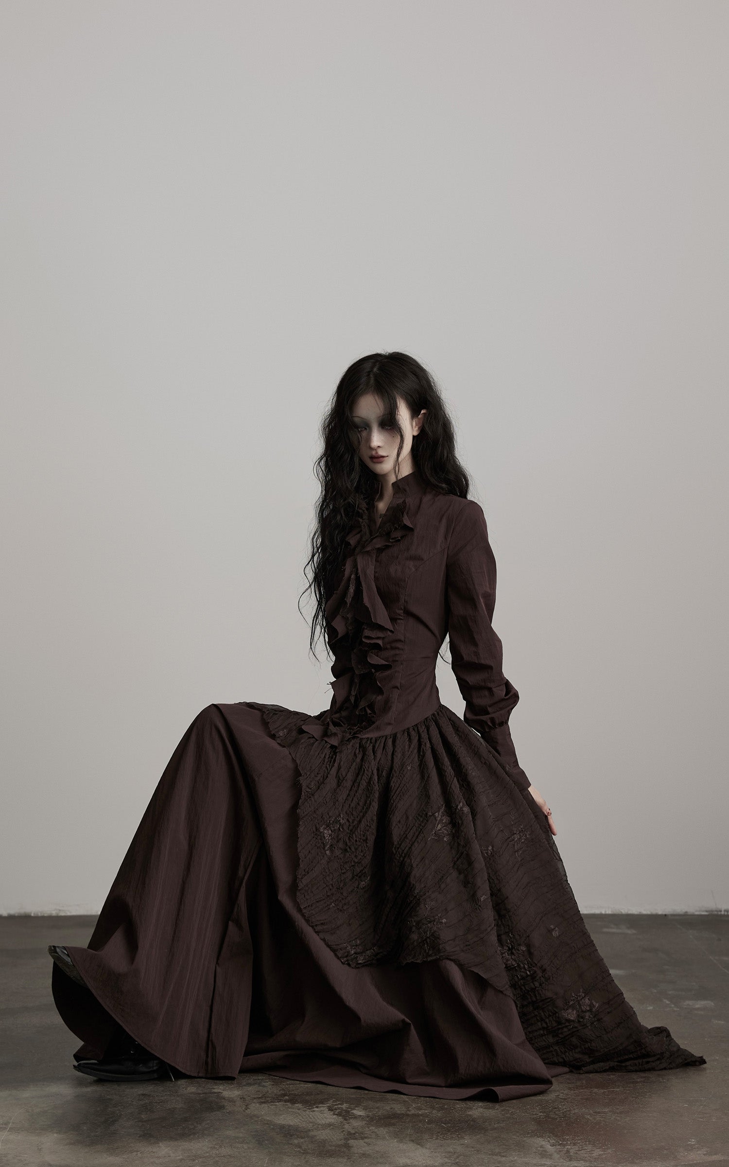 <tc>INDULGE</tc> Strukturiertes Kleid mit Raffung