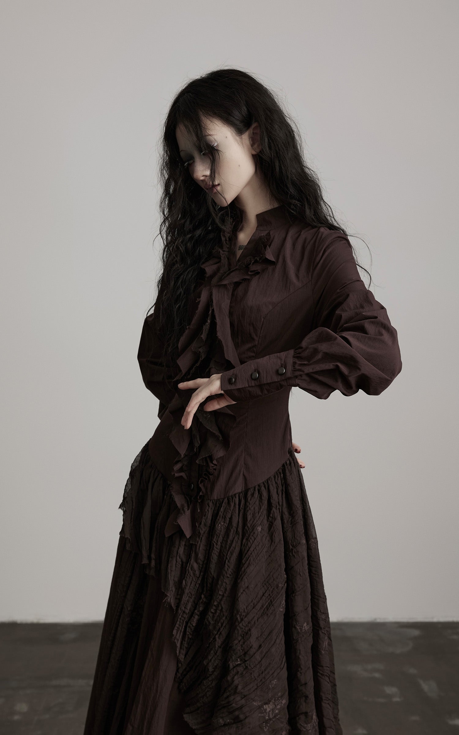 <tc>INDULGE</tc> Strukturiertes Kleid mit Raffung