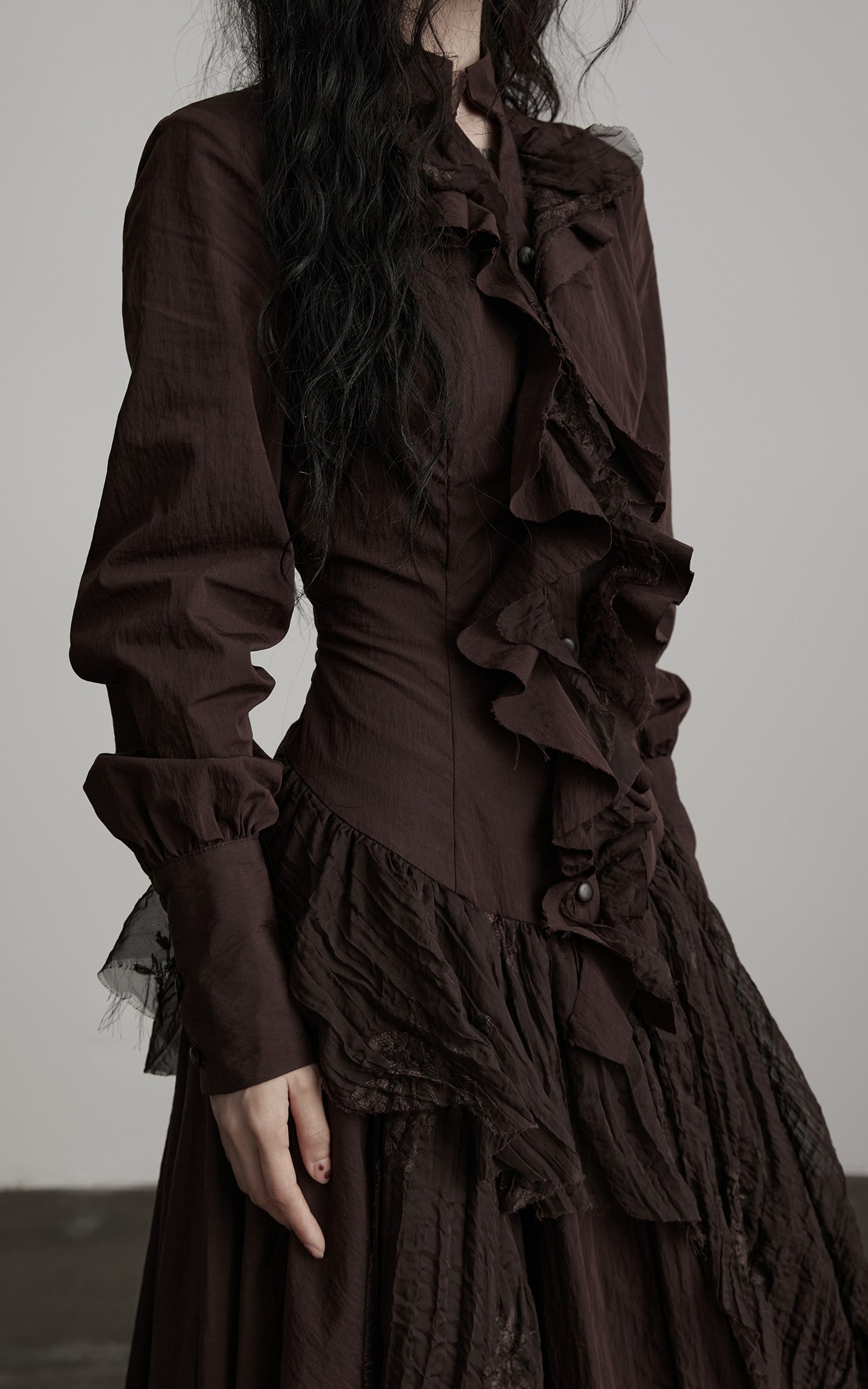 <tc>INDULGE</tc> Strukturiertes Kleid mit Raffung