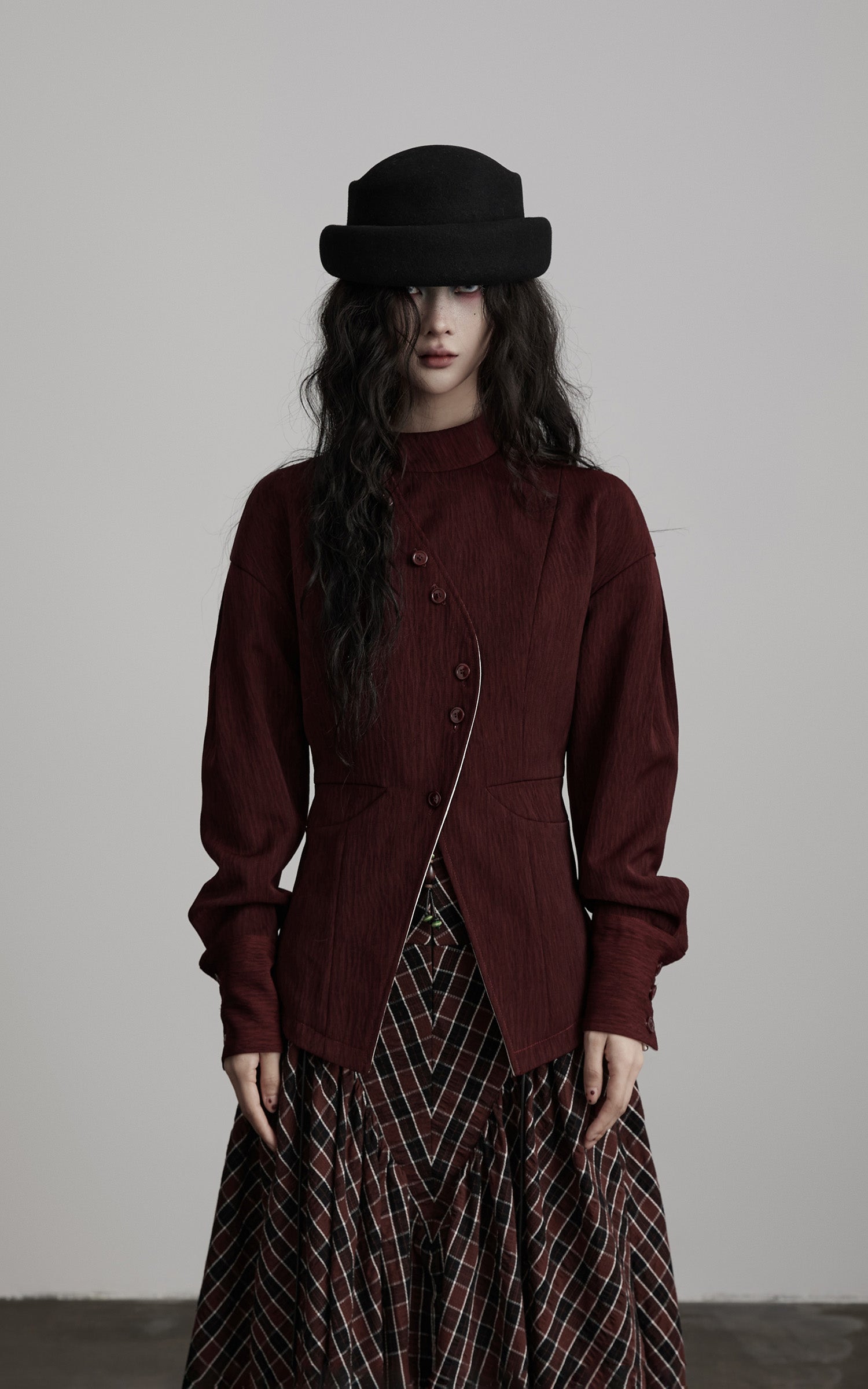 INDULGE Reversible Sculpted Jacket with Asymmetric Button Line