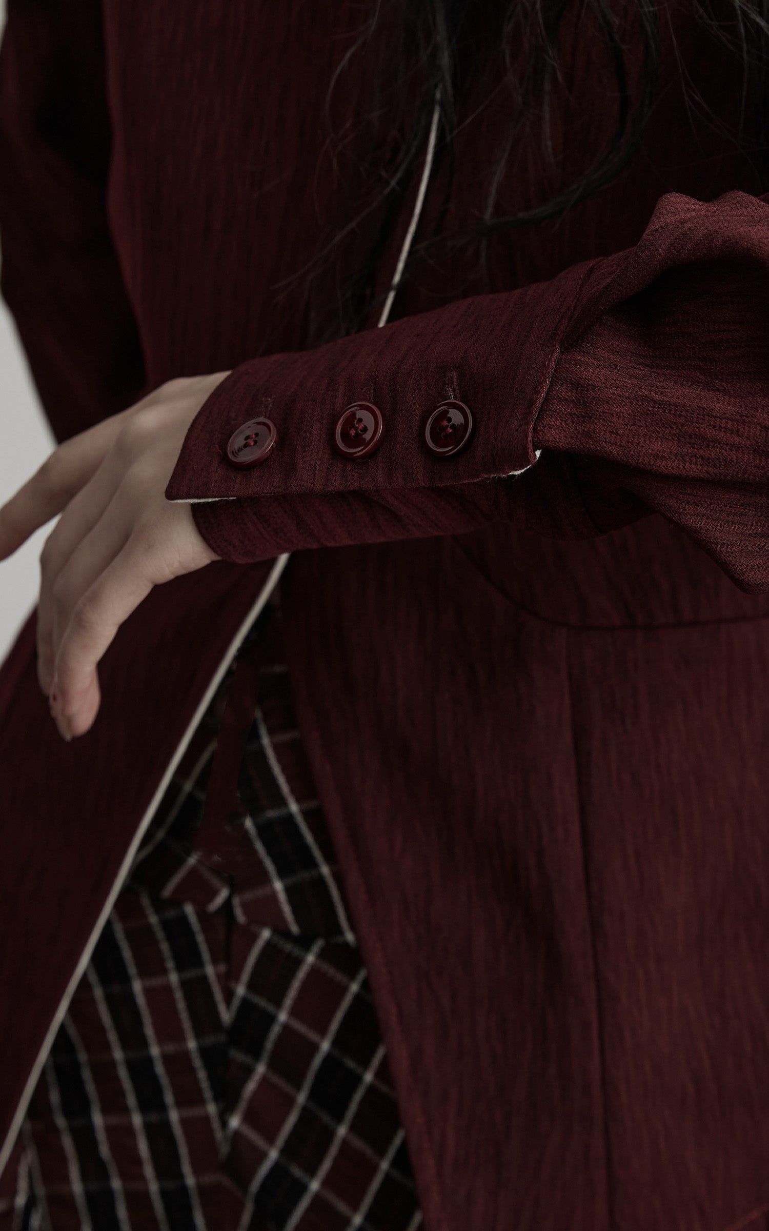 INDULGE Reversible Sculpted Jacket with Asymmetric Button Line