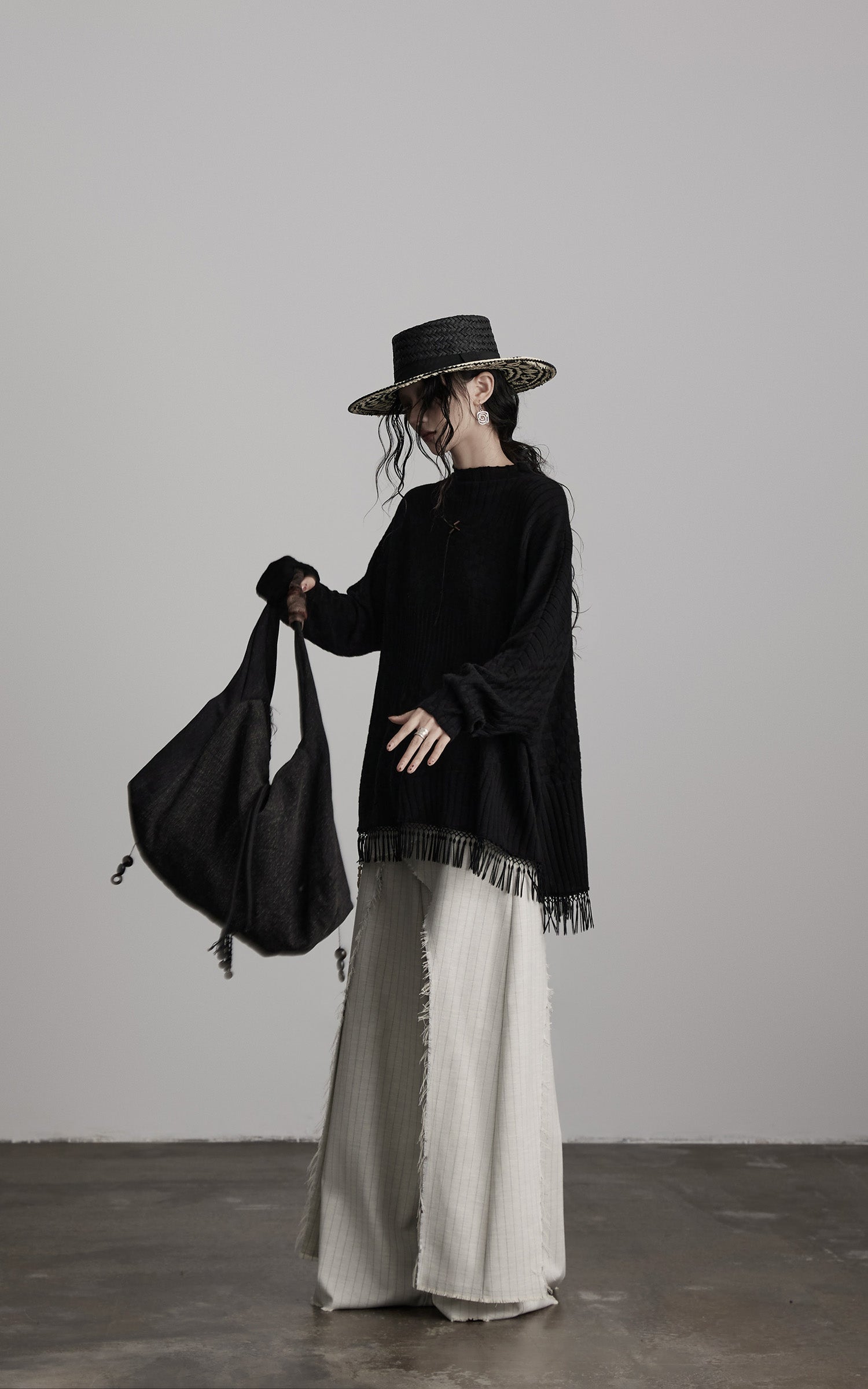 <tc>INDULGE</tc> Jupe-pantalon large à couches déstructurées