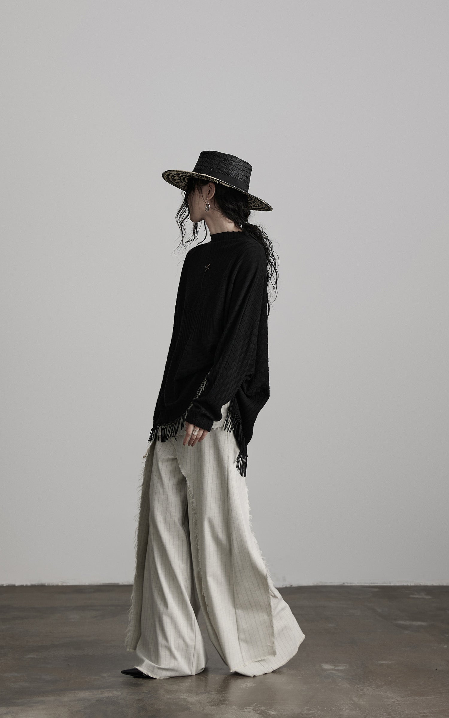 <tc>INDULGE</tc> Jupe-pantalon large à couches déstructurées