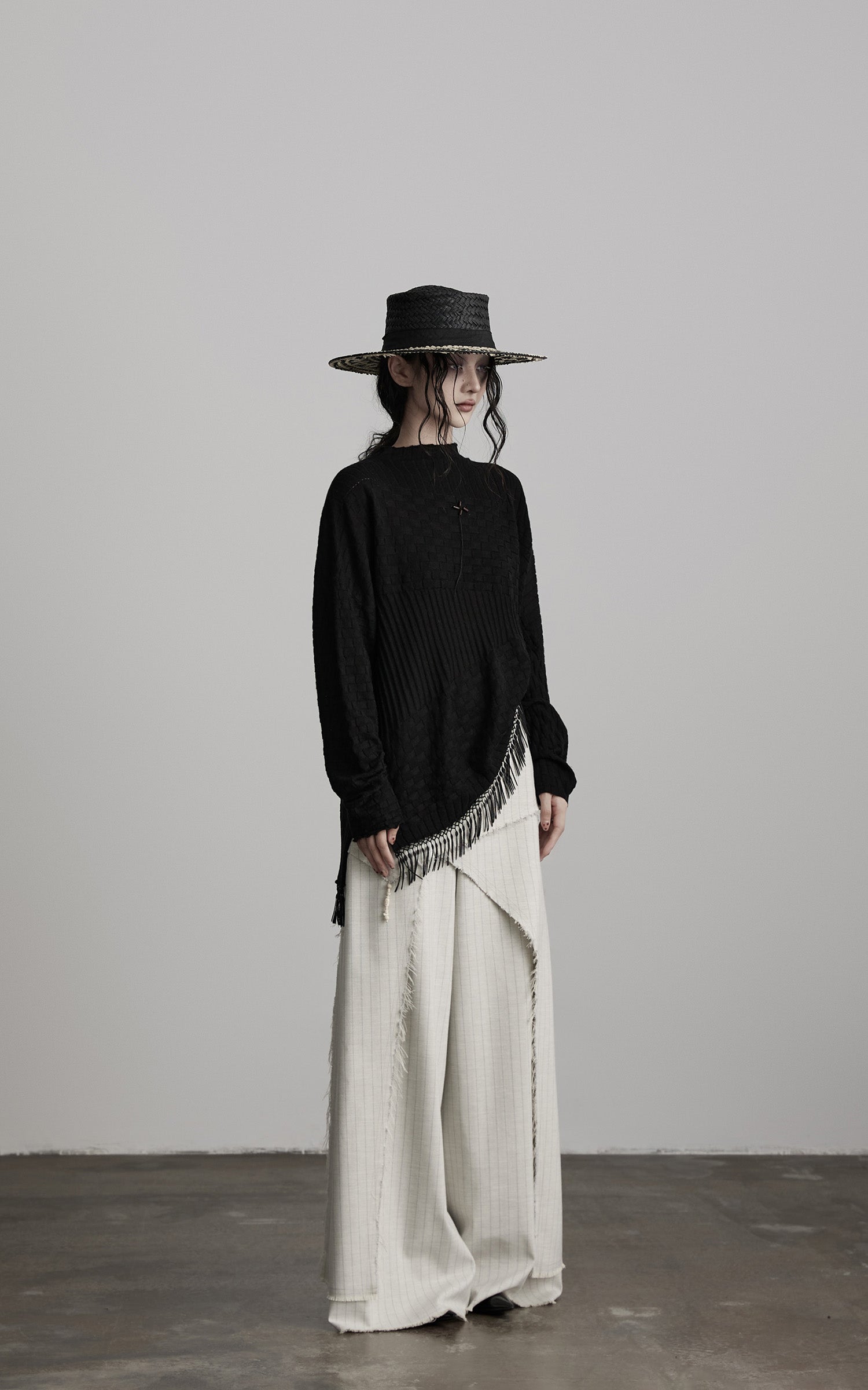 <tc>INDULGE</tc> Jupe-pantalon large à couches déstructurées