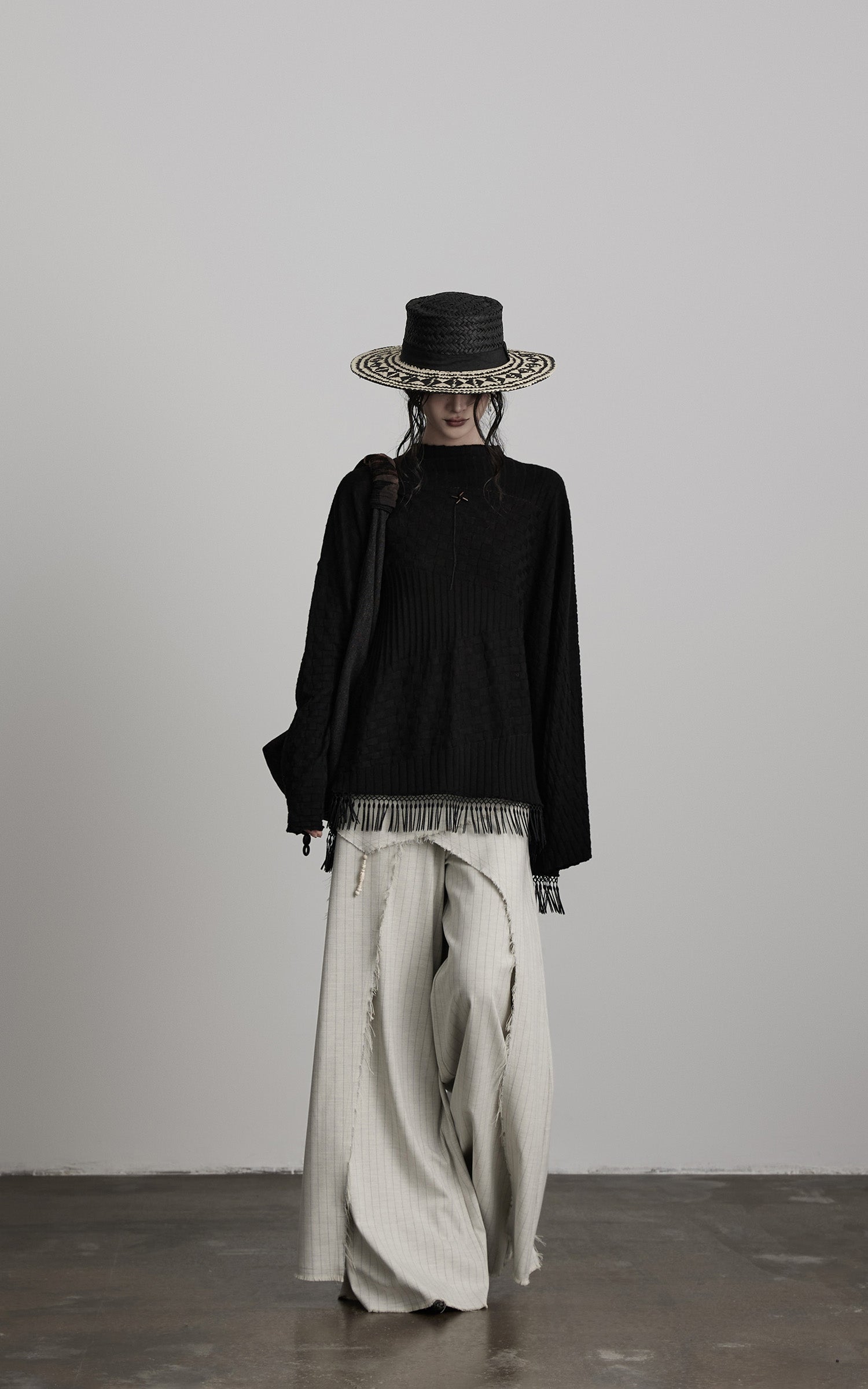 <tc>INDULGE</tc> Jupe-pantalon large à couches déstructurées