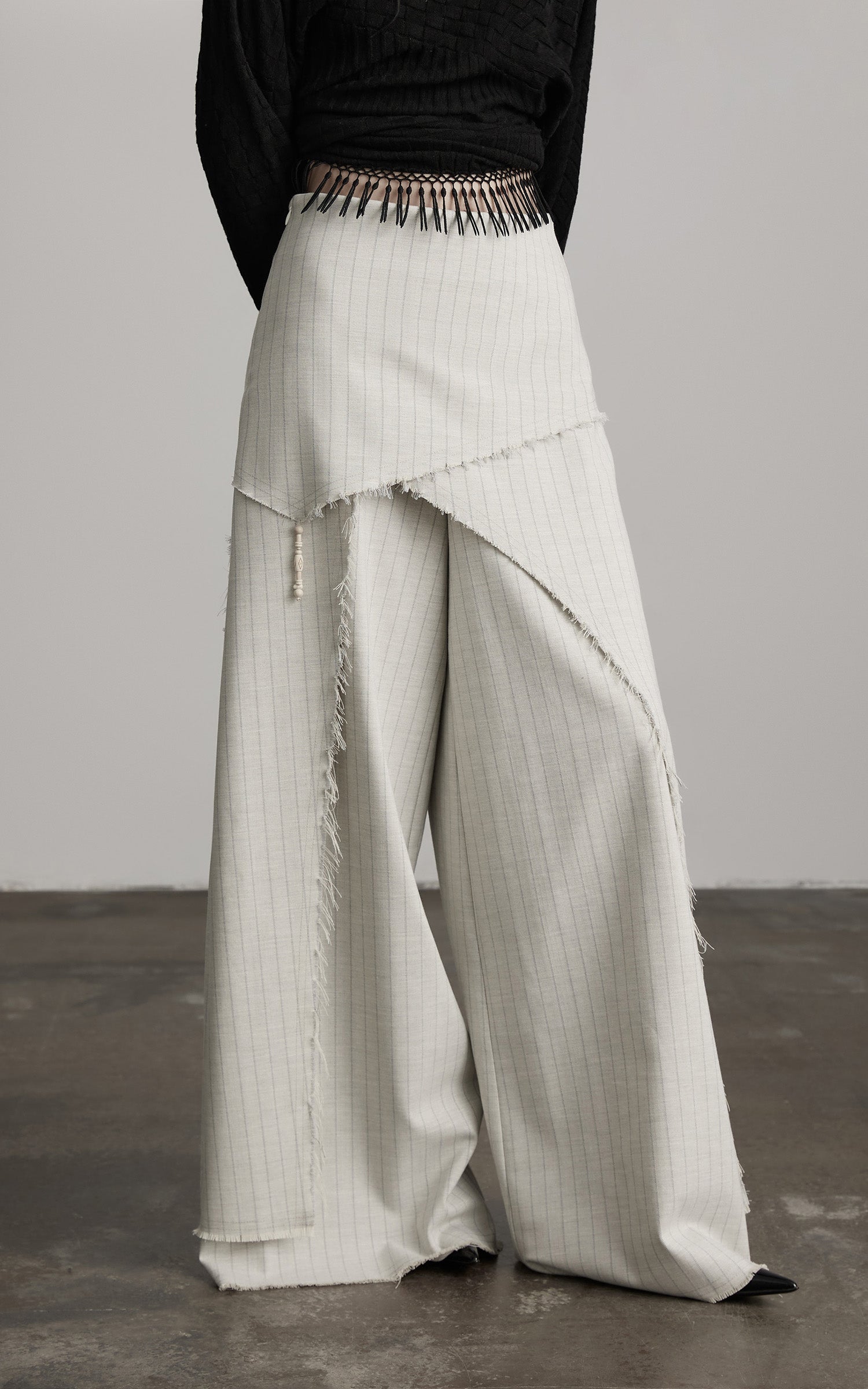 INDULGE Deconstructed Layered Wide-Leg Skirt-Pants