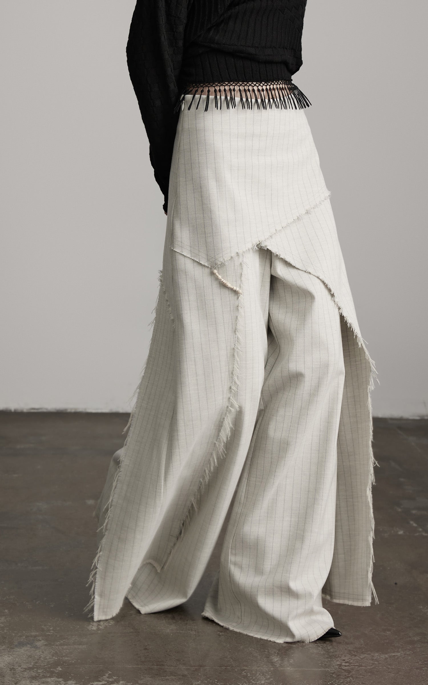 <tc>INDULGE</tc> Jupe-pantalon large à couches déstructurées