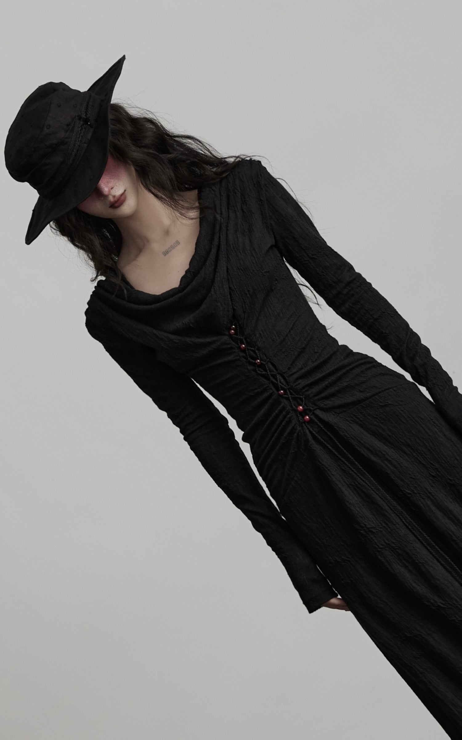 <tc>INDULGE</tc> Texturiertes, gerafftes, drapiertes Maxikleid