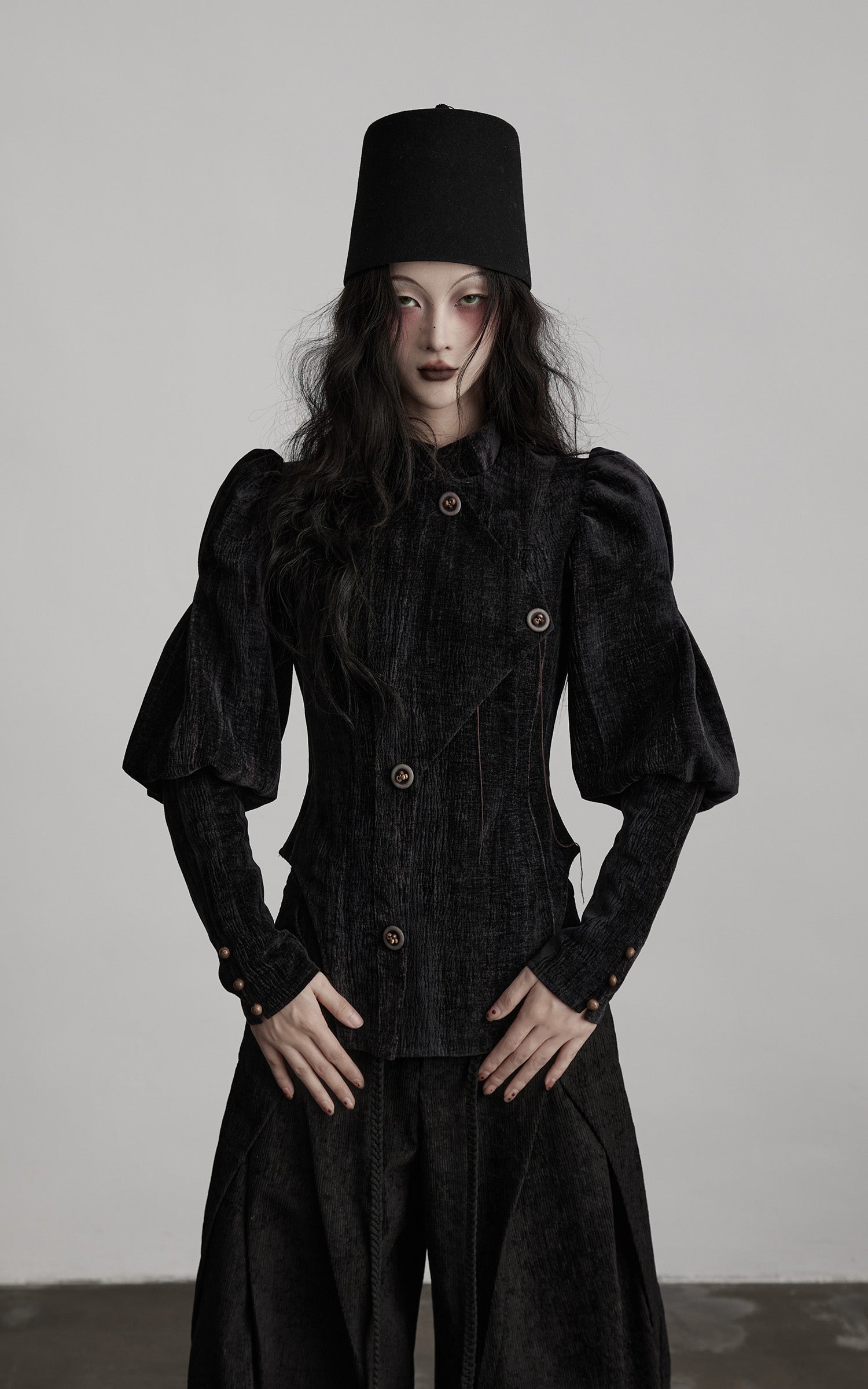 INDULGE Sculpted Velvet Jacket with Structured Sleeves