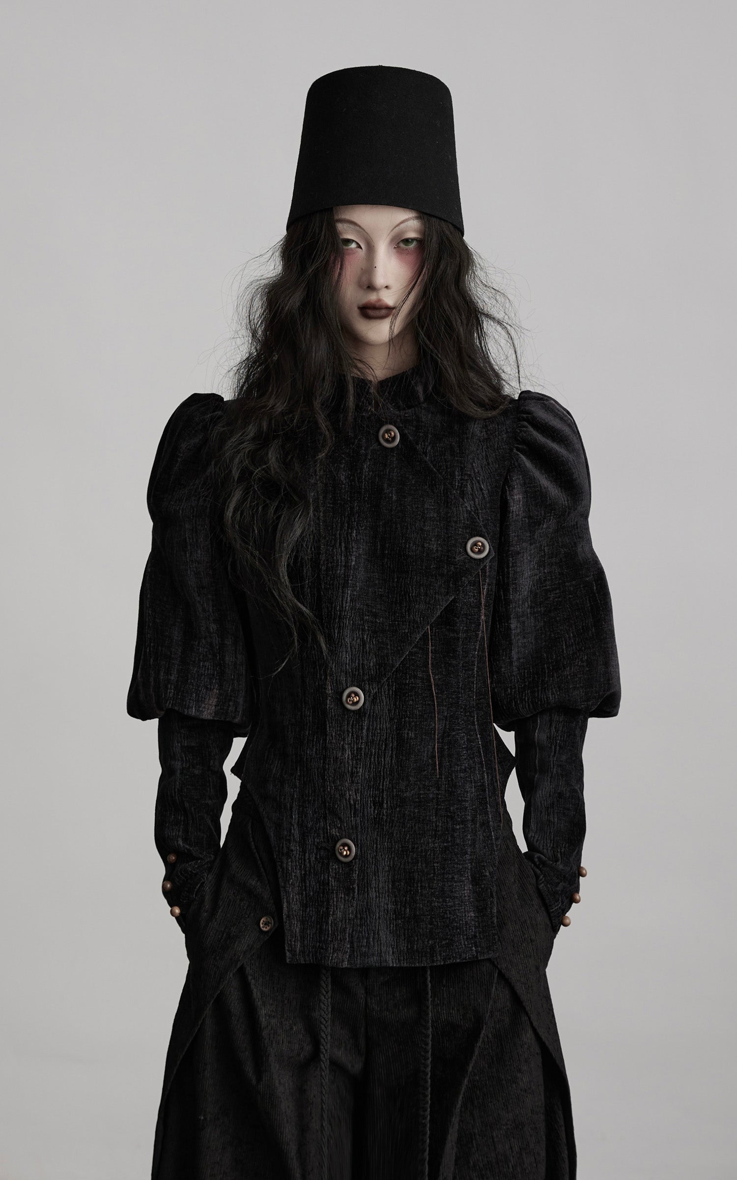 INDULGE Sculpted Velvet Jacket with Structured Sleeves