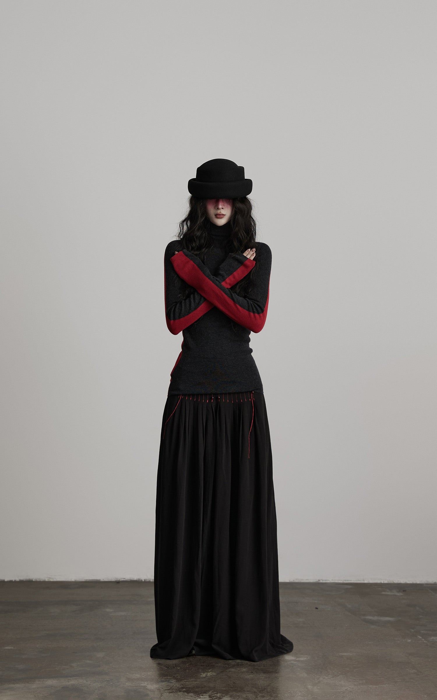 INDULGE Contrast Panel Knit Top