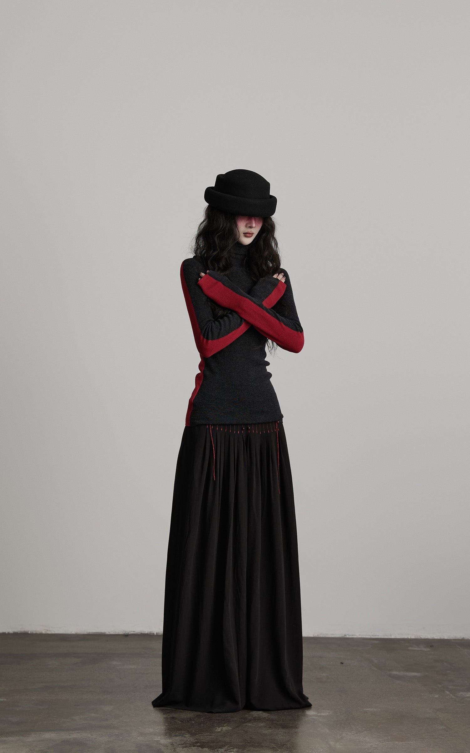 INDULGE Contrast Panel Knit Top