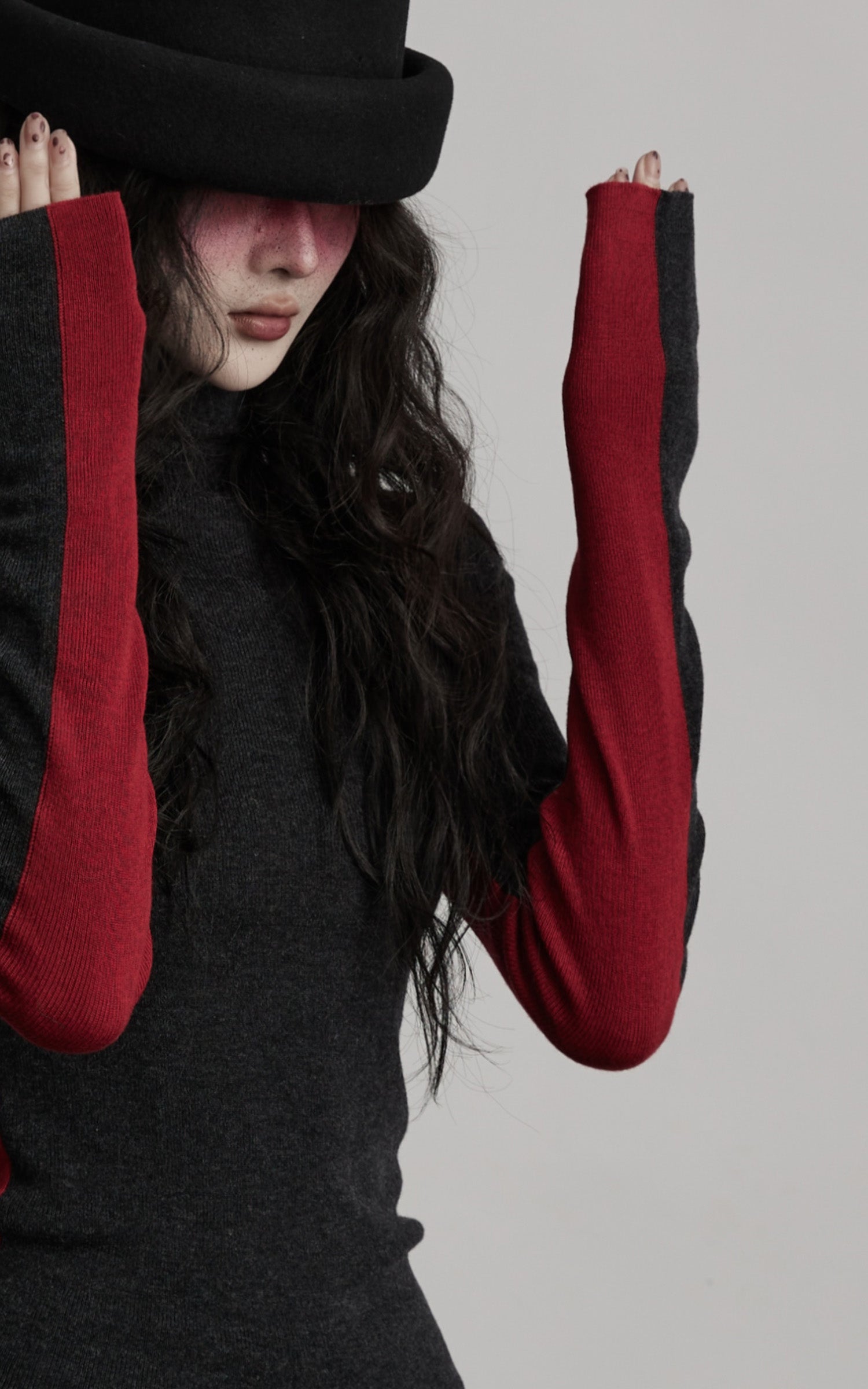 INDULGE Contrast Panel Knit Top