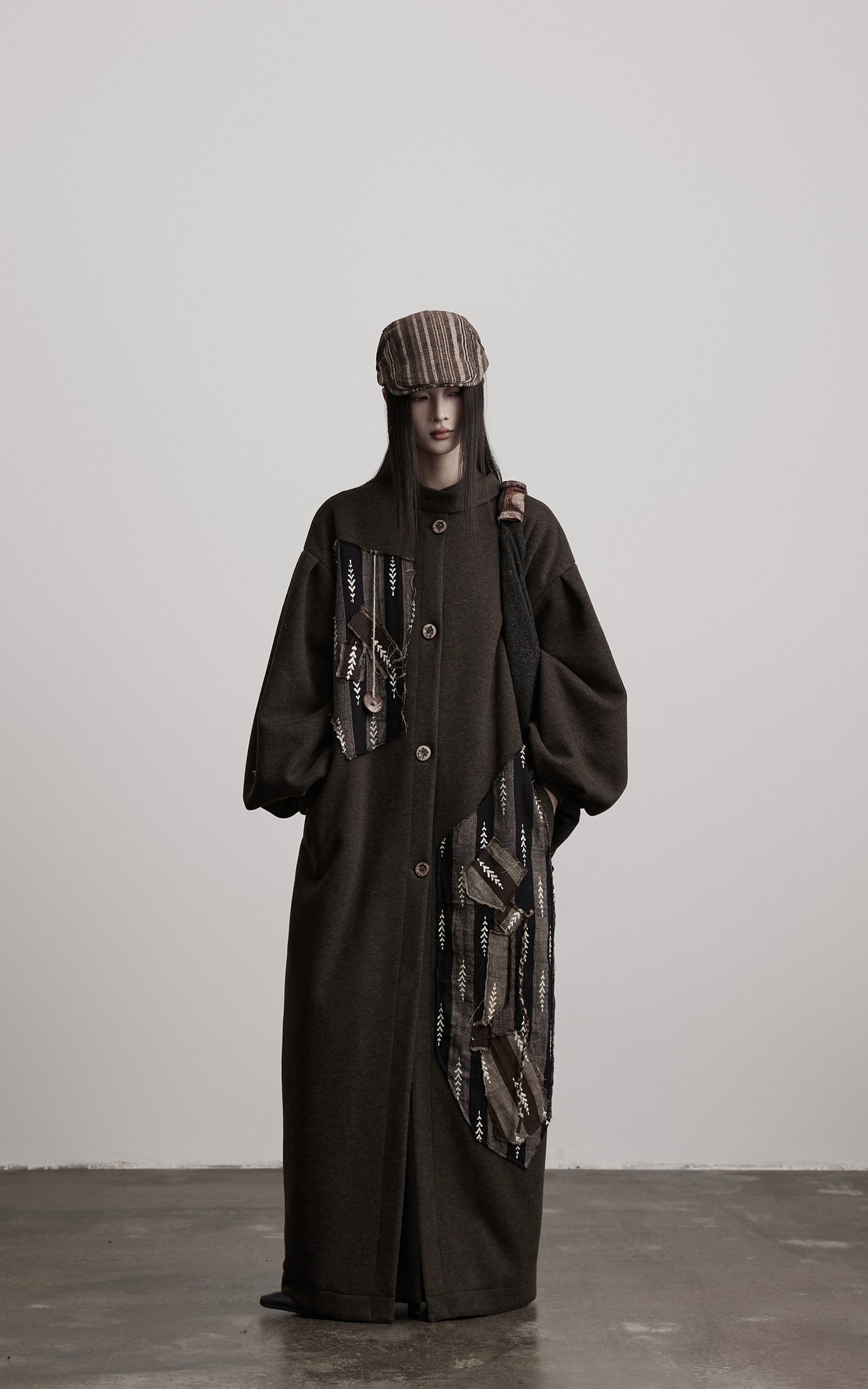 INDULGE Patchwork Embroidered Long Coat