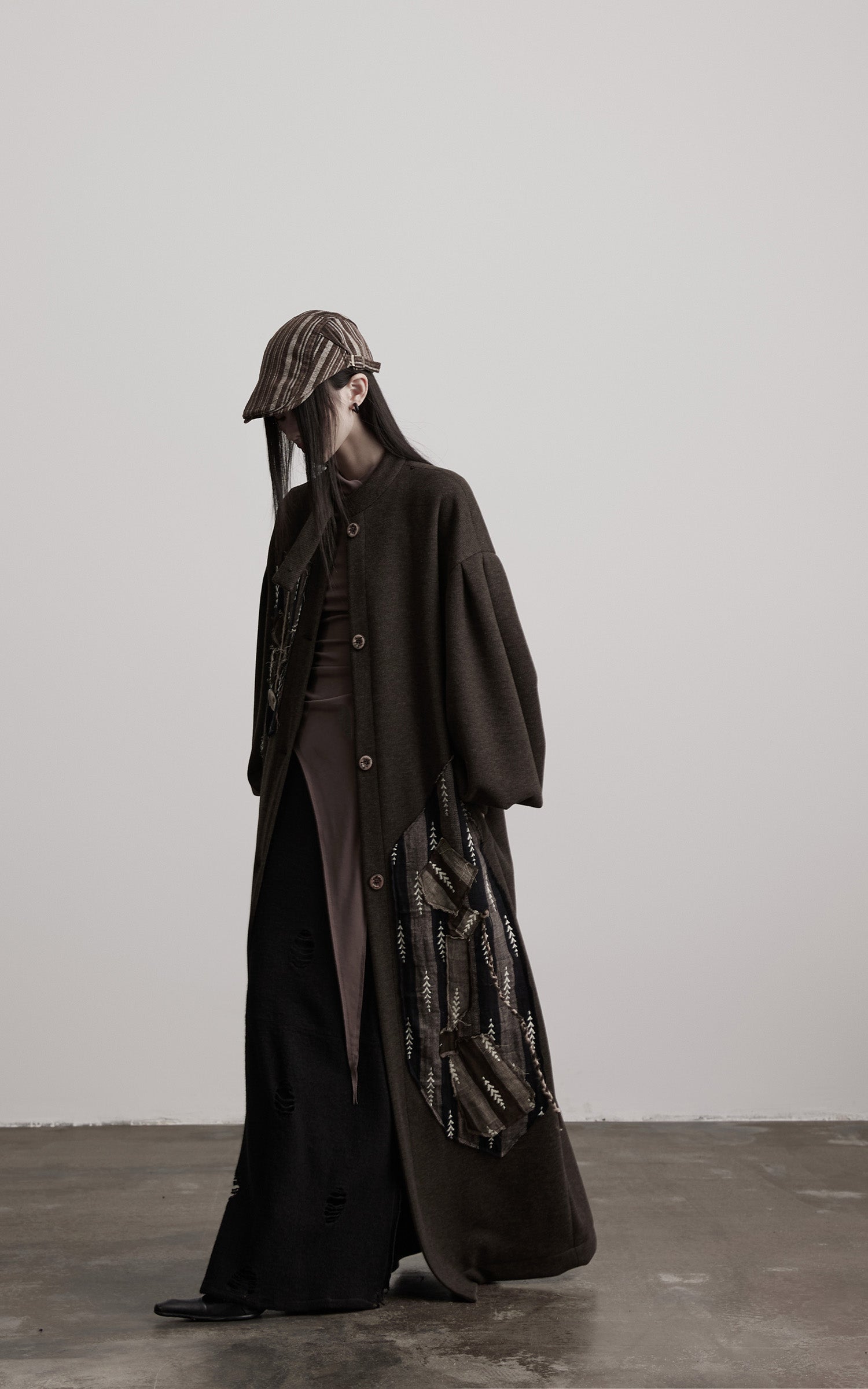 INDULGE Patchwork Embroidered Long Coat