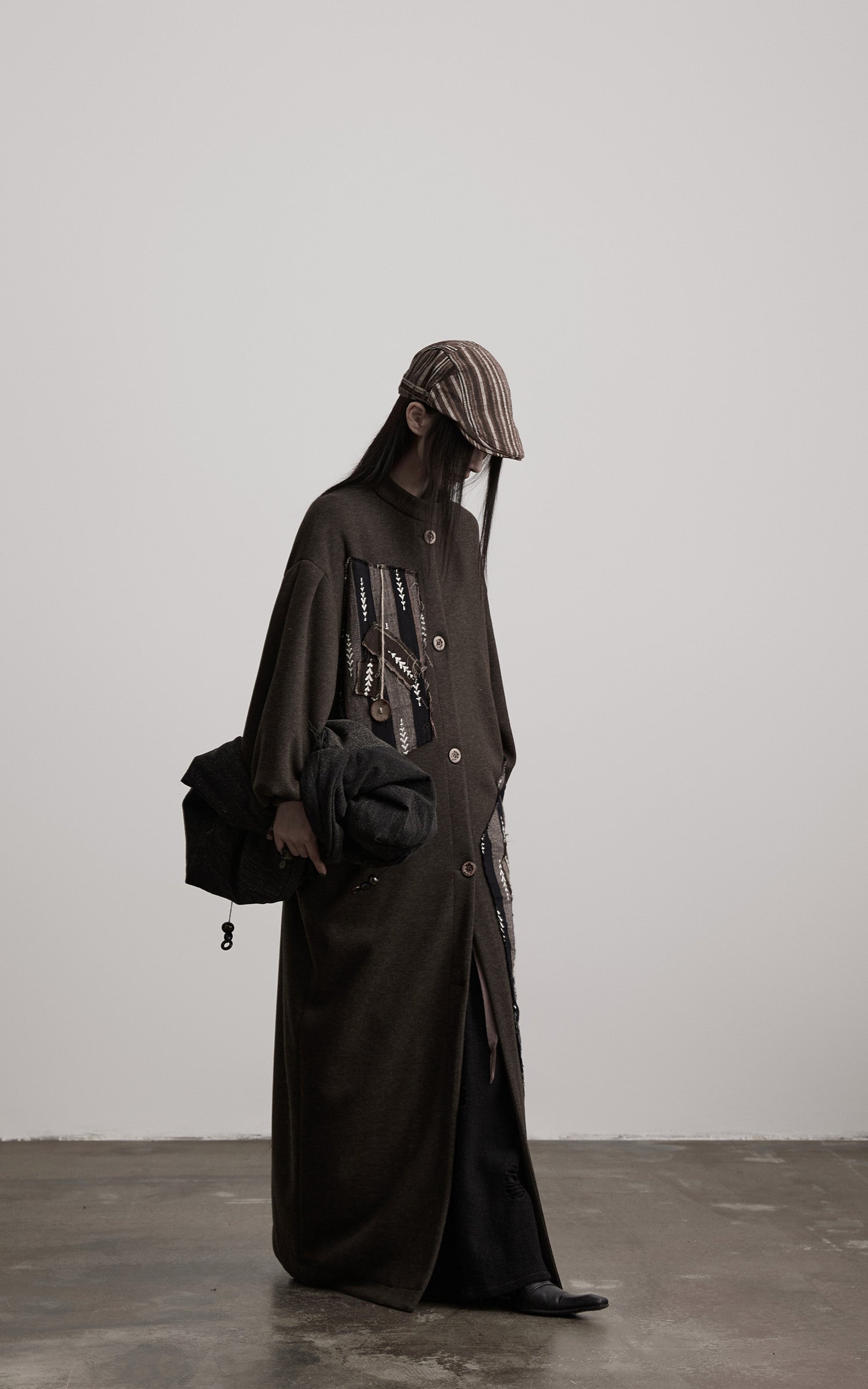 INDULGE Patchwork Embroidered Long Coat