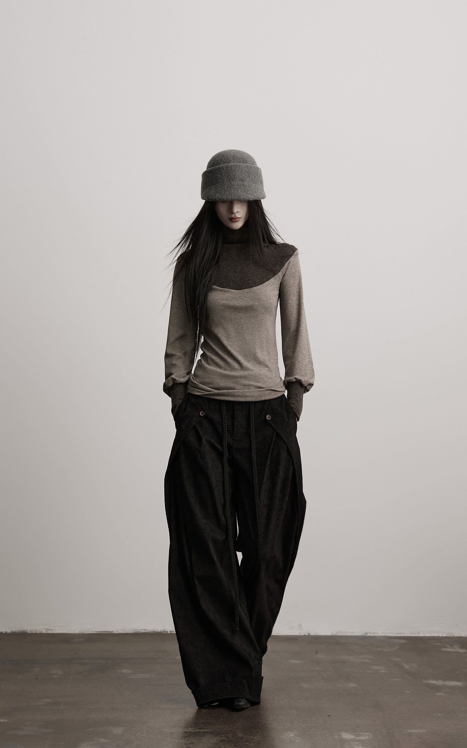 <tc>INDULGE</tc> Haut à manches longues structuré à panneaux contrastés