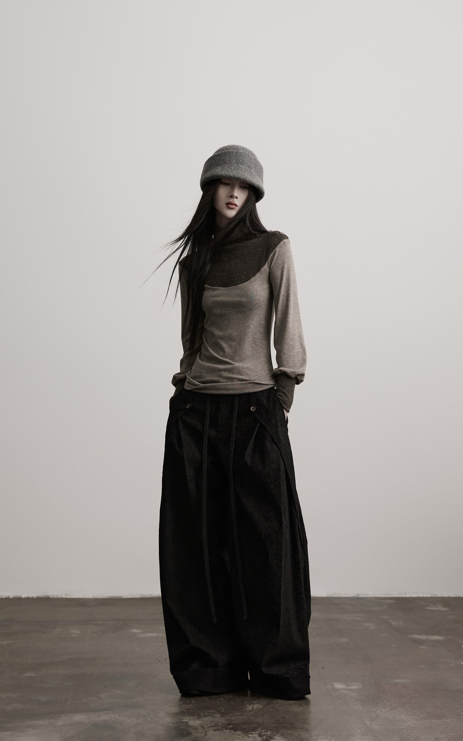 <tc>INDULGE</tc> Haut à manches longues structuré à panneaux contrastés