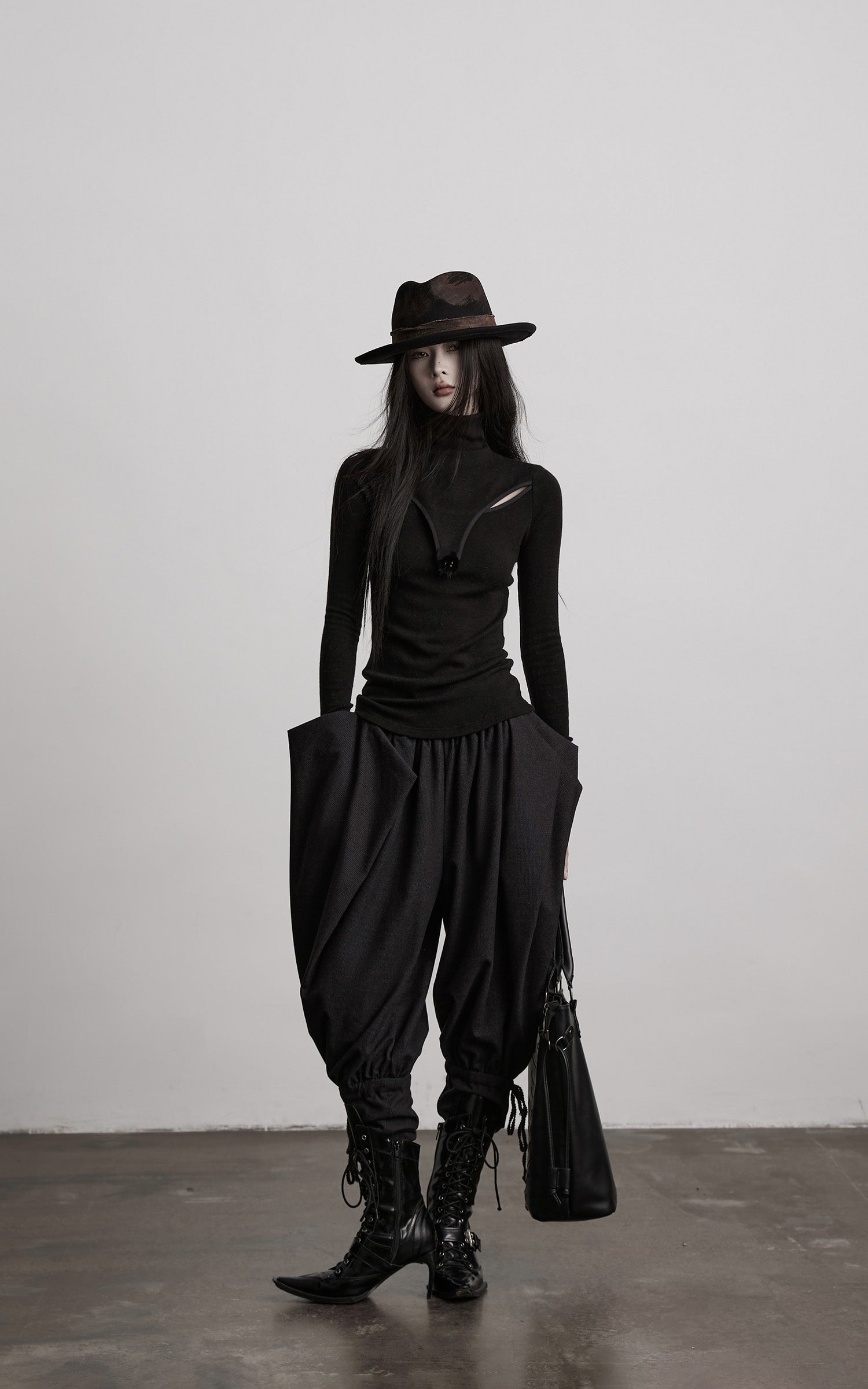 INDULGE Cutout Detail Stretch Knit Top