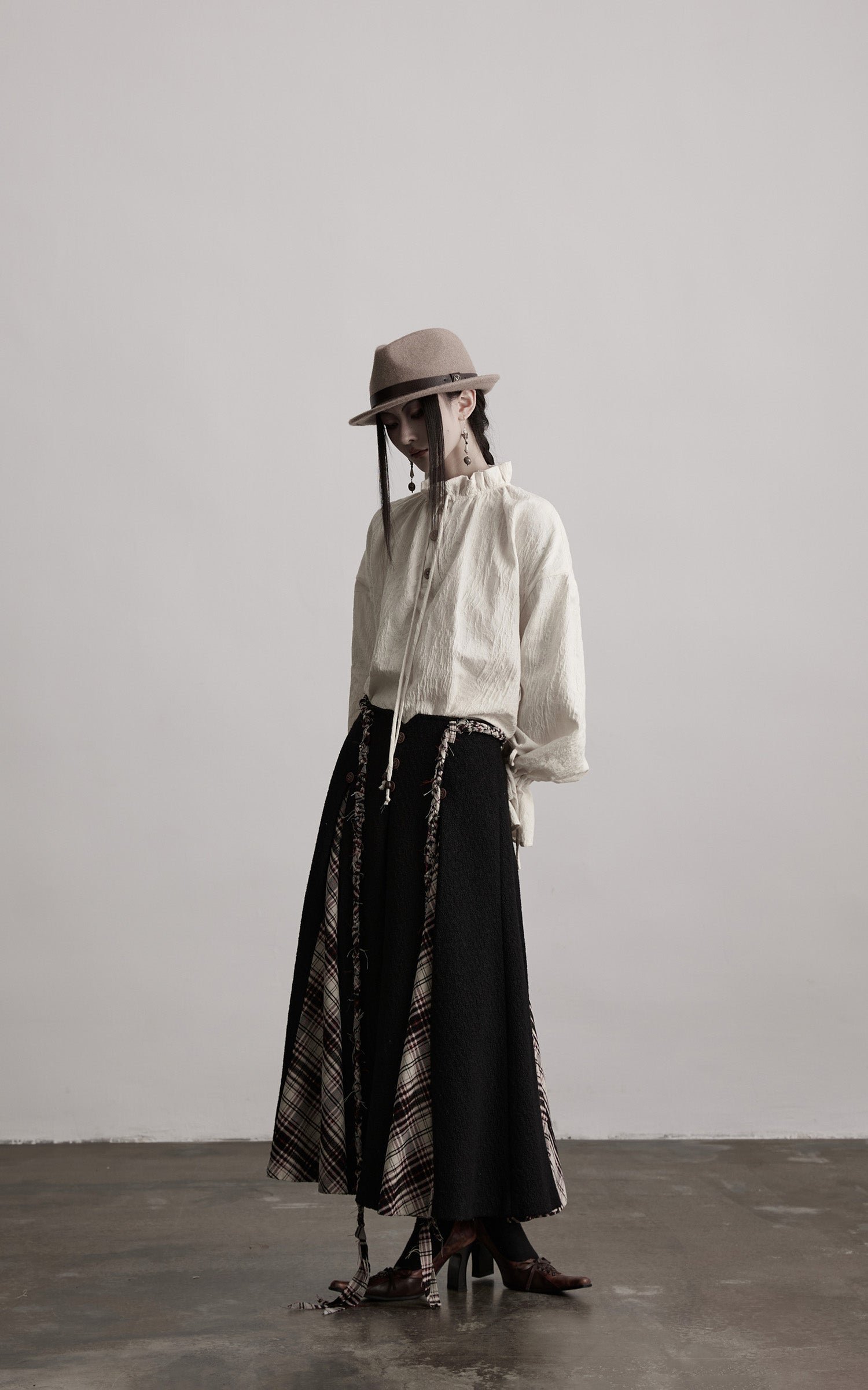 INDULGE Textured Gathered Sleeve Blouse