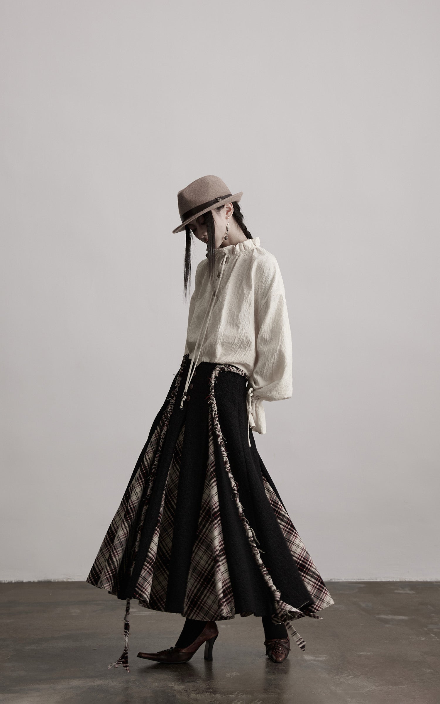 INDULGE Textured Gathered Sleeve Blouse