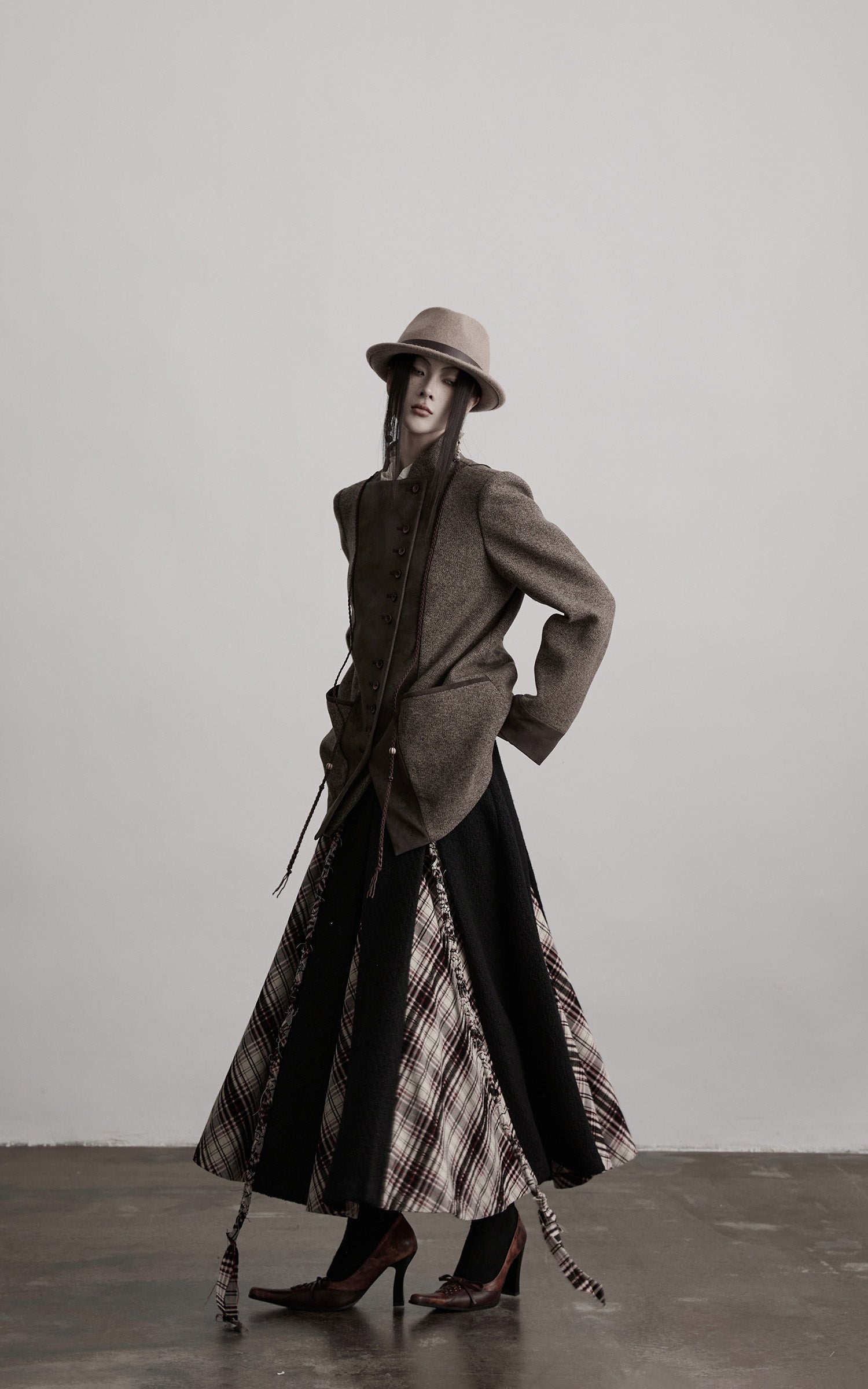 INDULGE Asymmetric Wool-Blend Structured Jacket