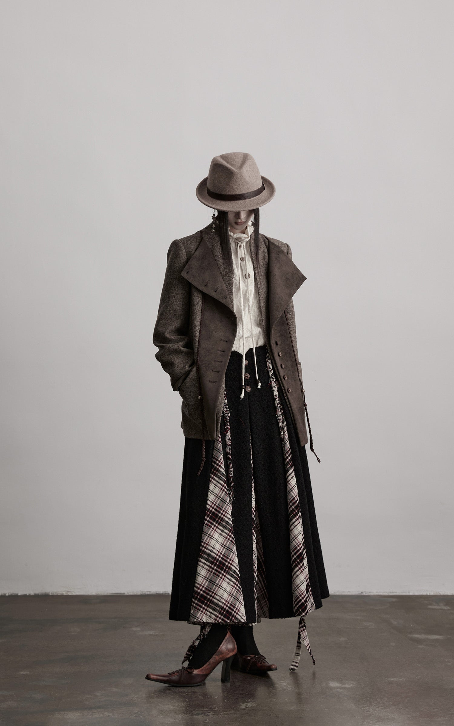 INDULGE Asymmetric Wool-Blend Structured Jacket