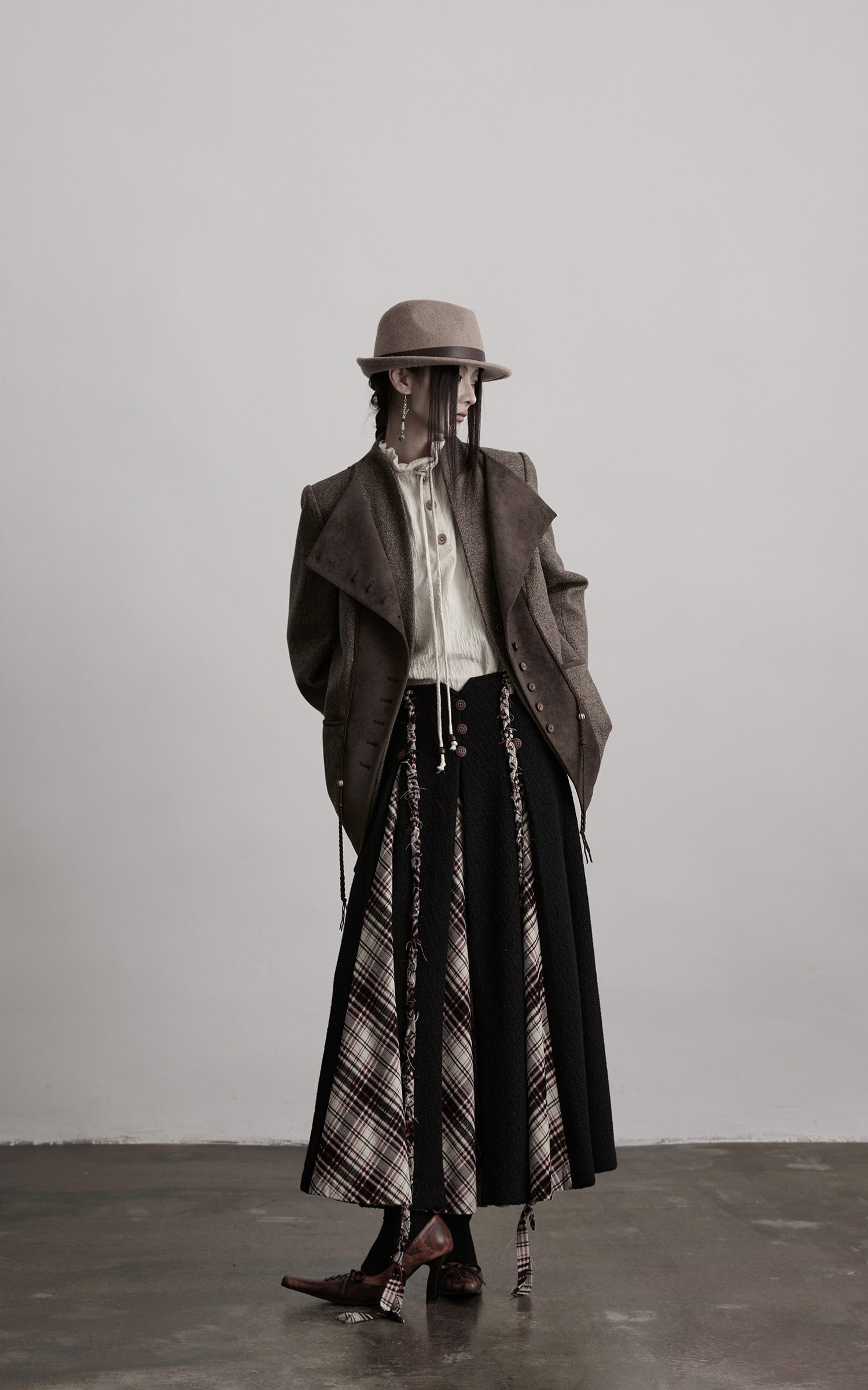 INDULGE Asymmetric Wool-Blend Structured Jacket