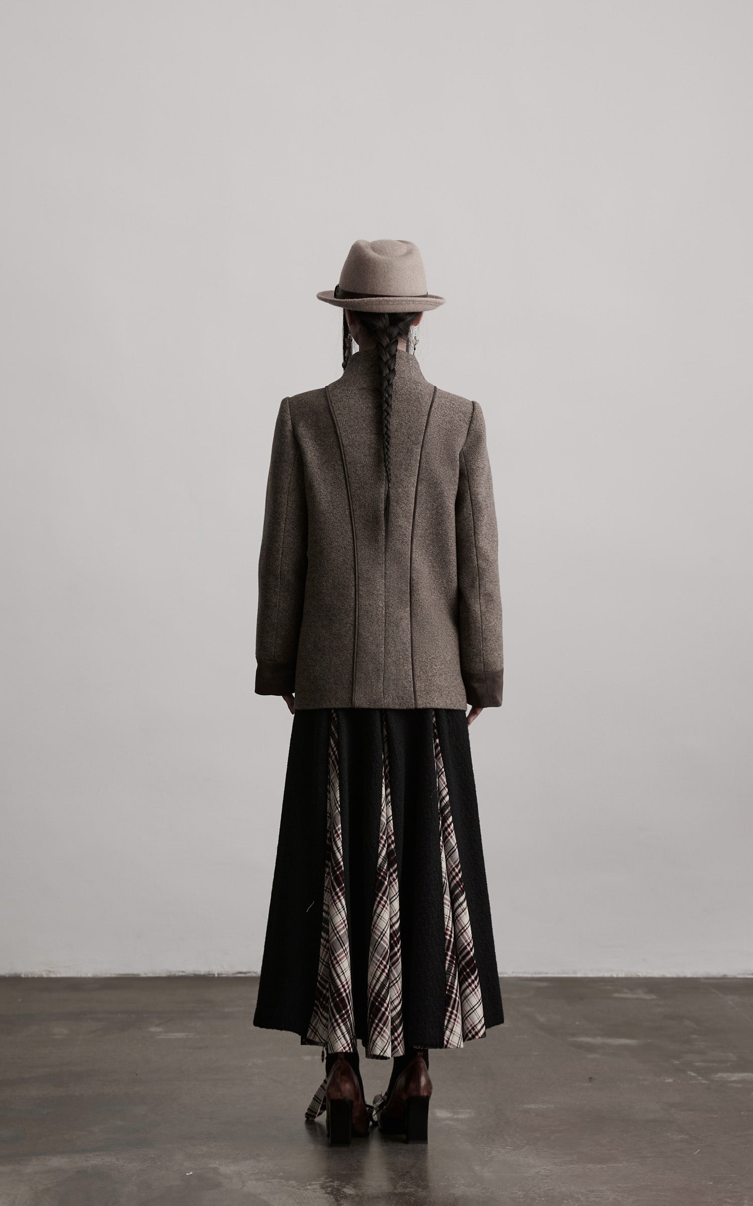 INDULGE Asymmetric Wool-Blend Structured Jacket