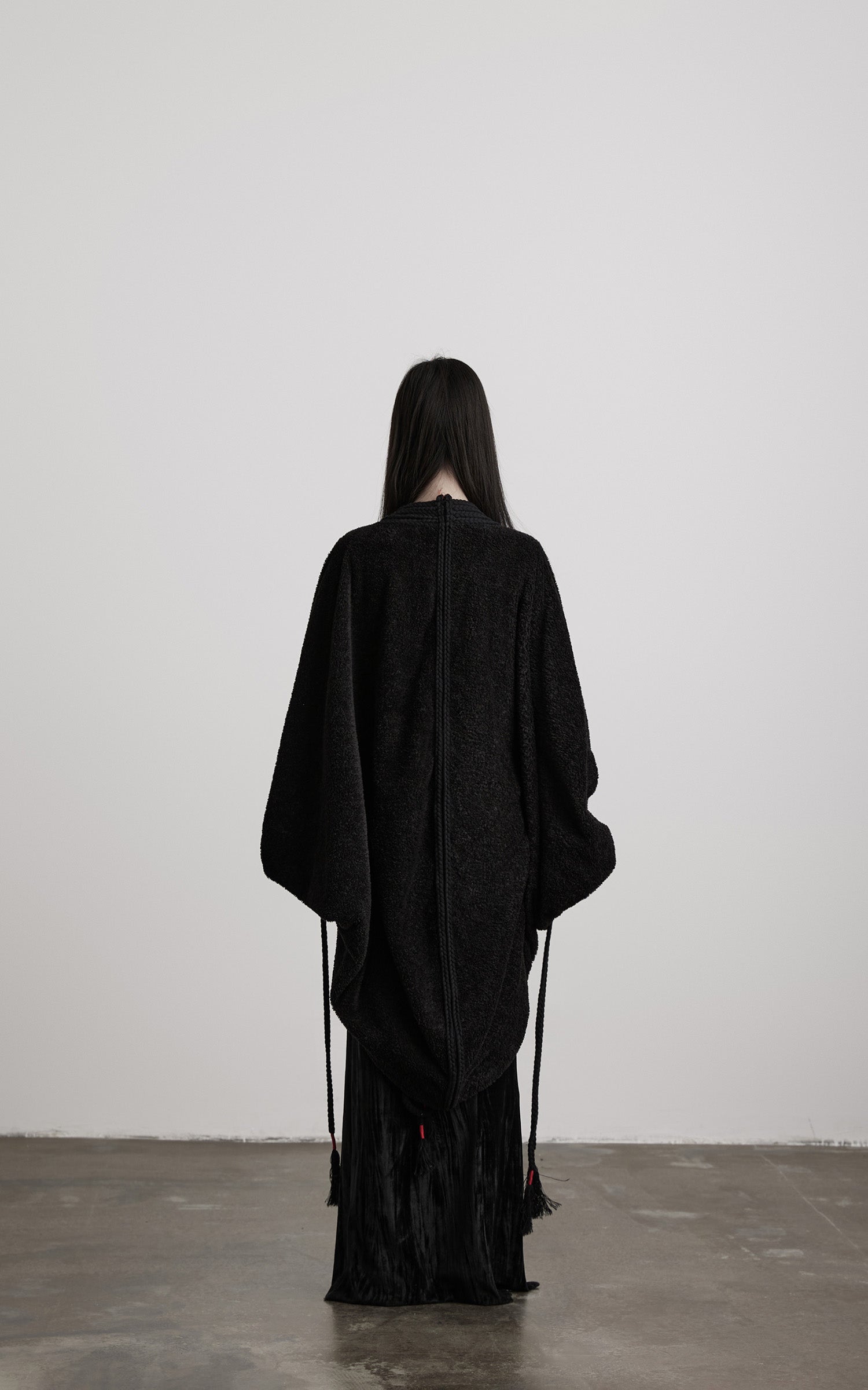 INDULGE Draped Tie-Detail Shawl Jacket