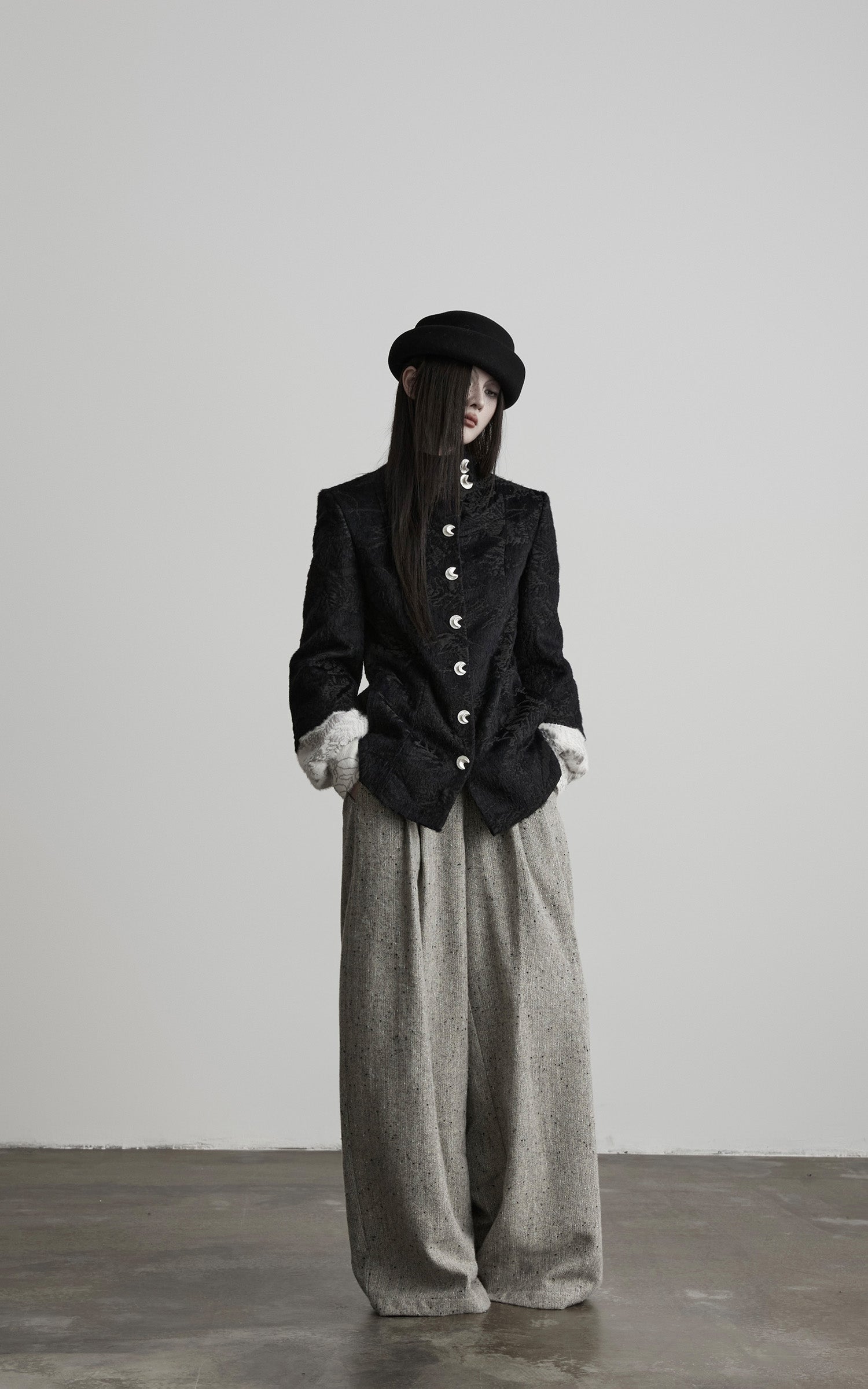 <tc>INDULGE</tc> Pantalon large plissé