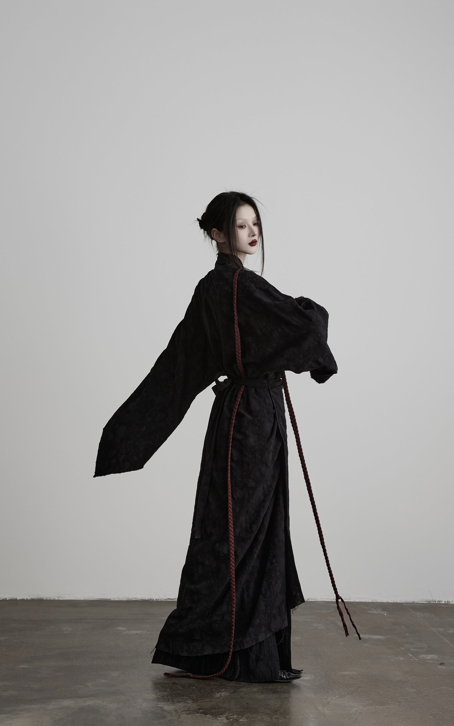 INDULGE Deconstructed Wrap Jacquard Long Knit