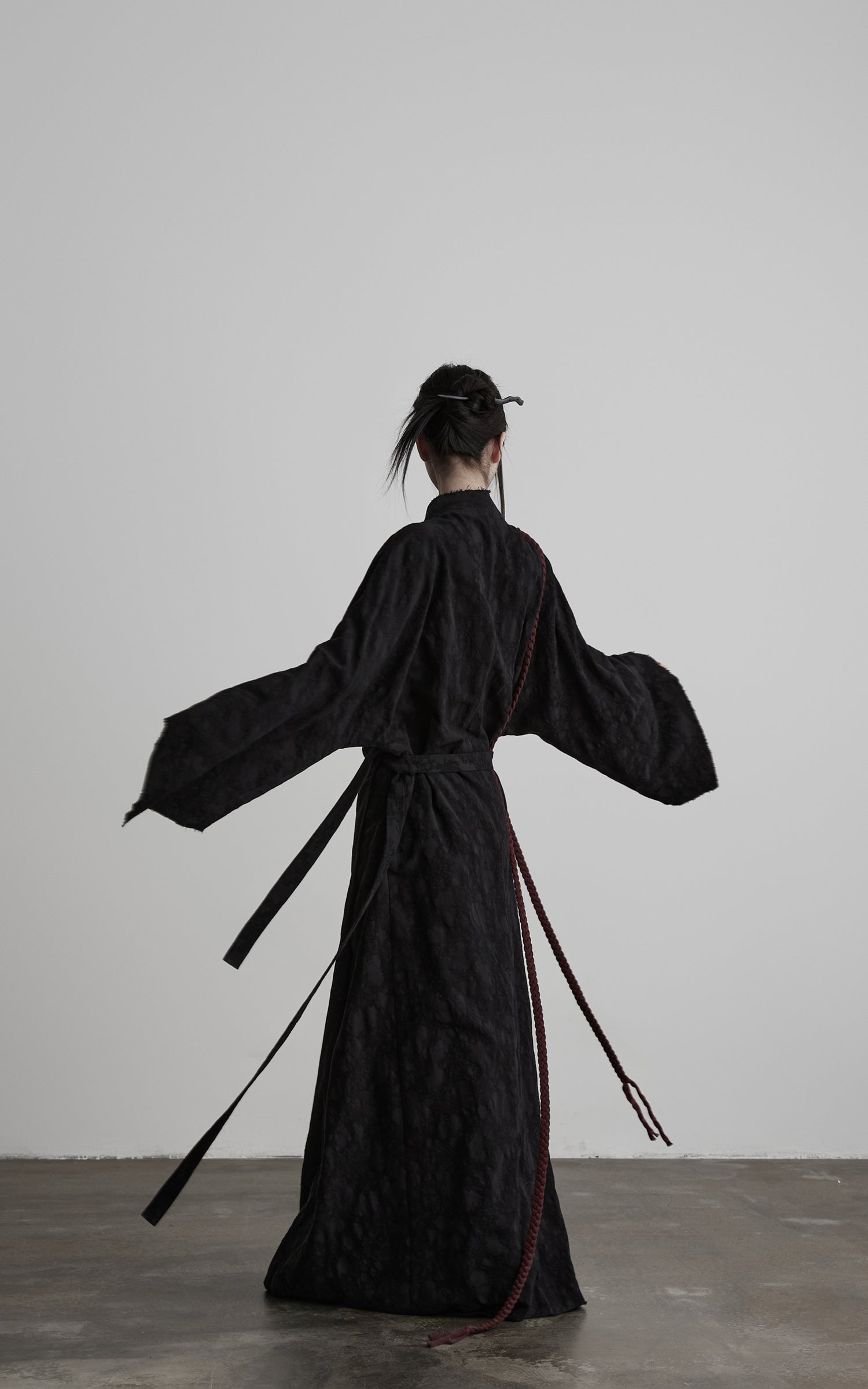 INDULGE Deconstructed Wrap Jacquard Long Knit