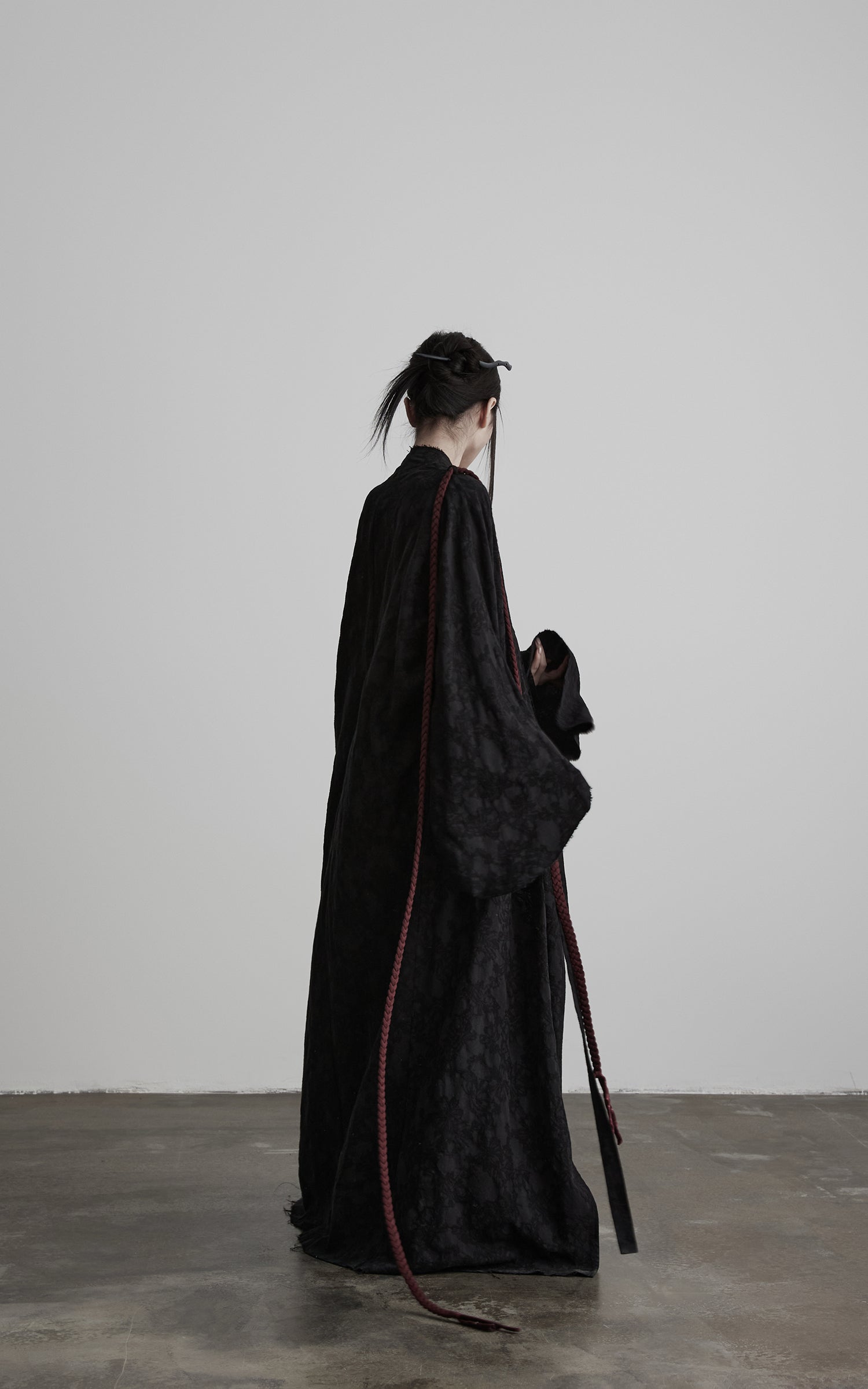 INDULGE Deconstructed Wrap Jacquard Long Knit