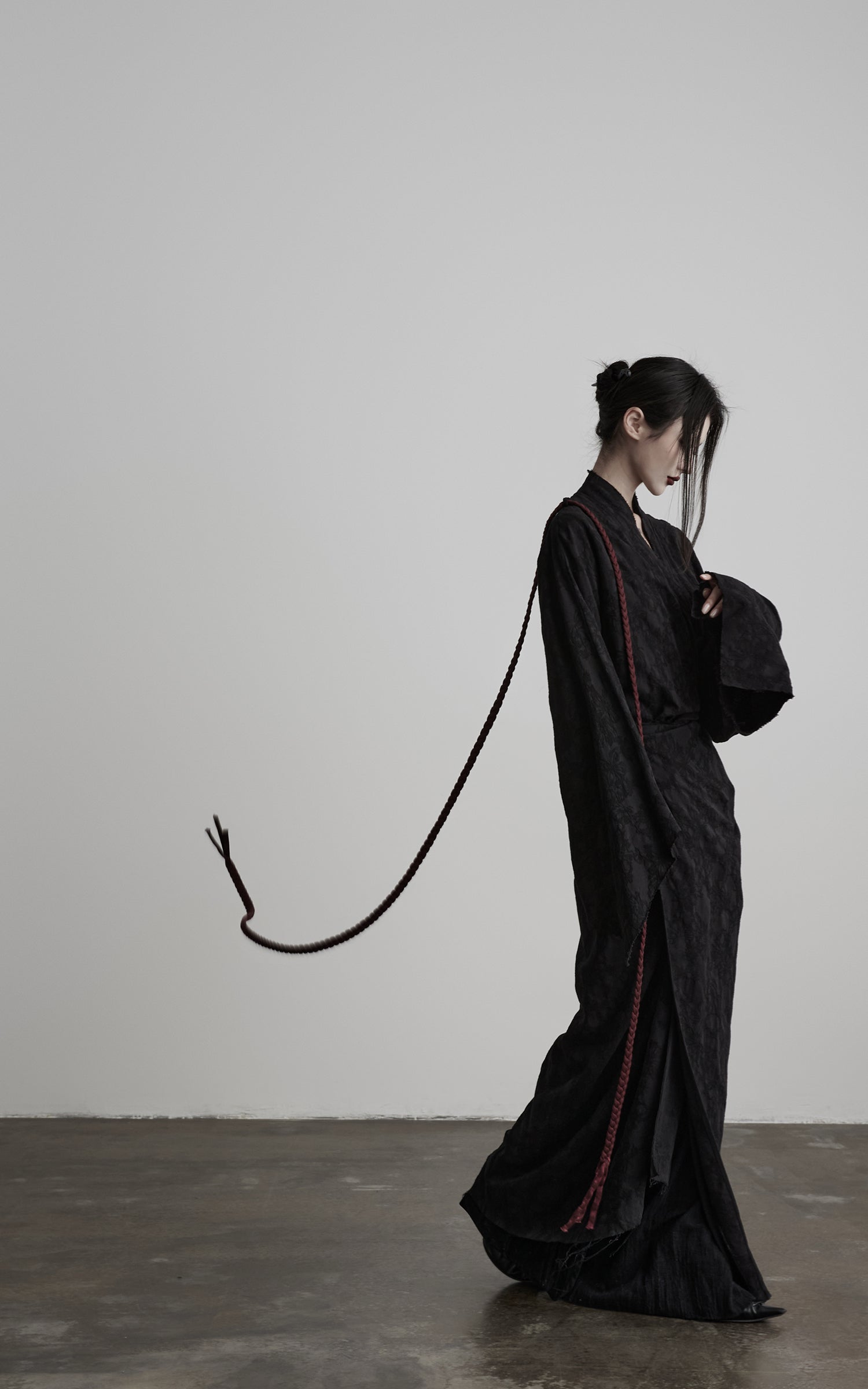 INDULGE Deconstructed Wrap Jacquard Long Knit