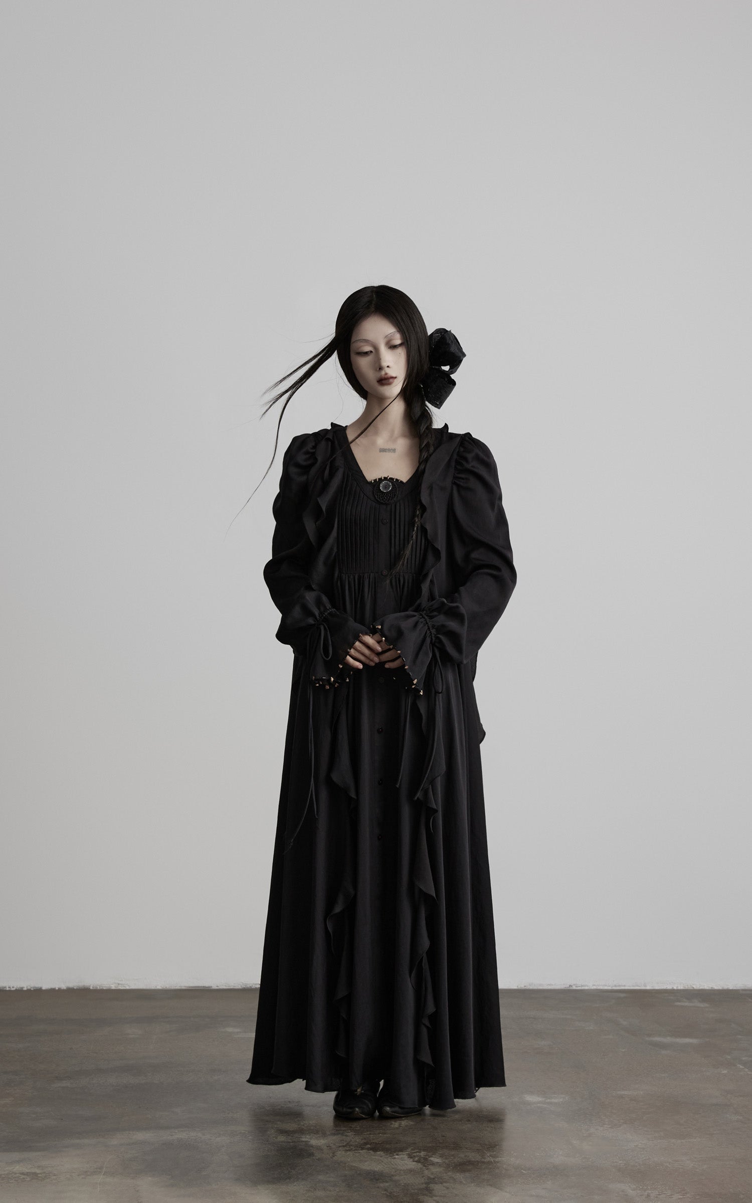 DOINDULGE Smocked Panel Ritual Long Dress
