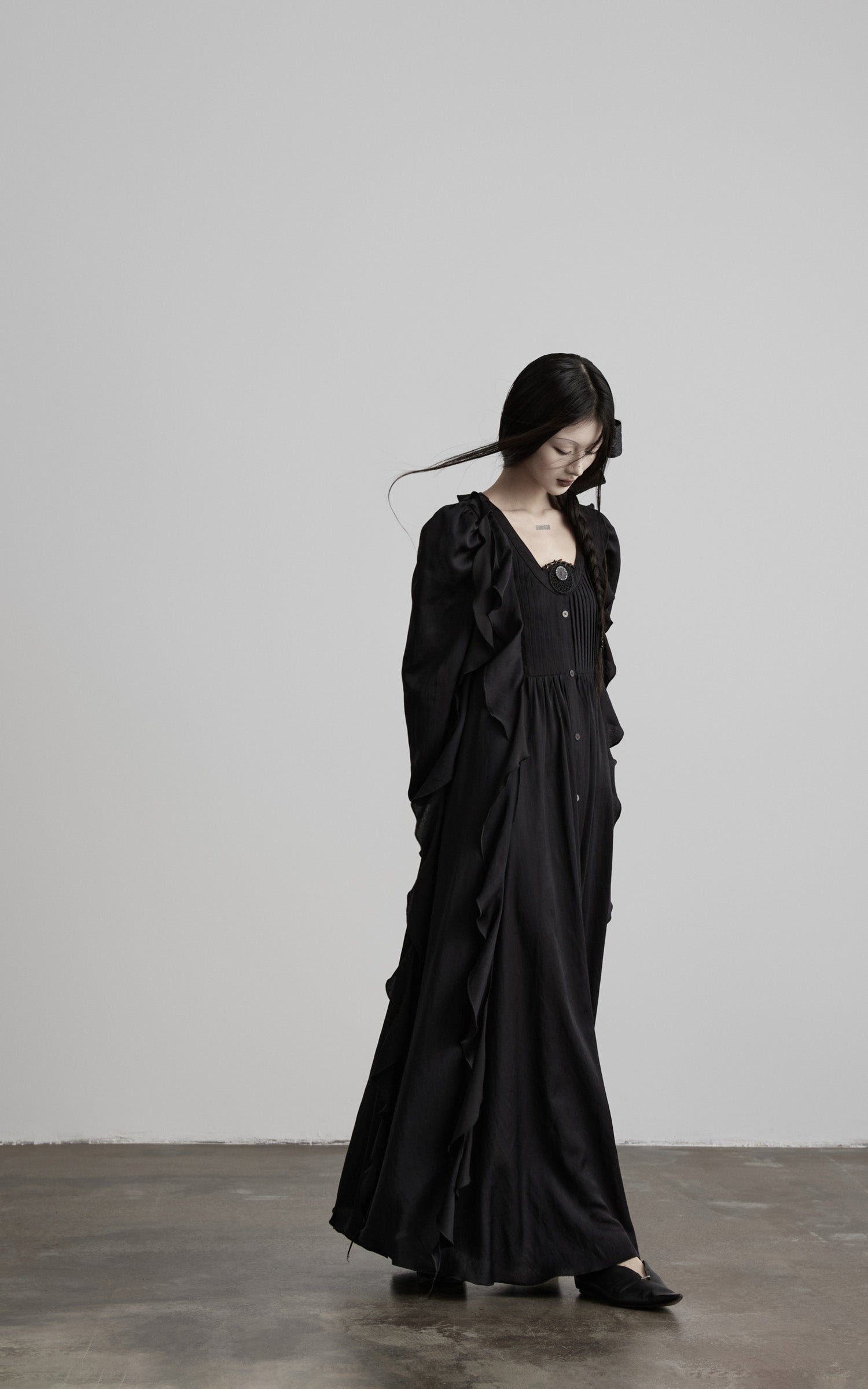 DOINDULGE Smocked Panel Ritual Long Dress