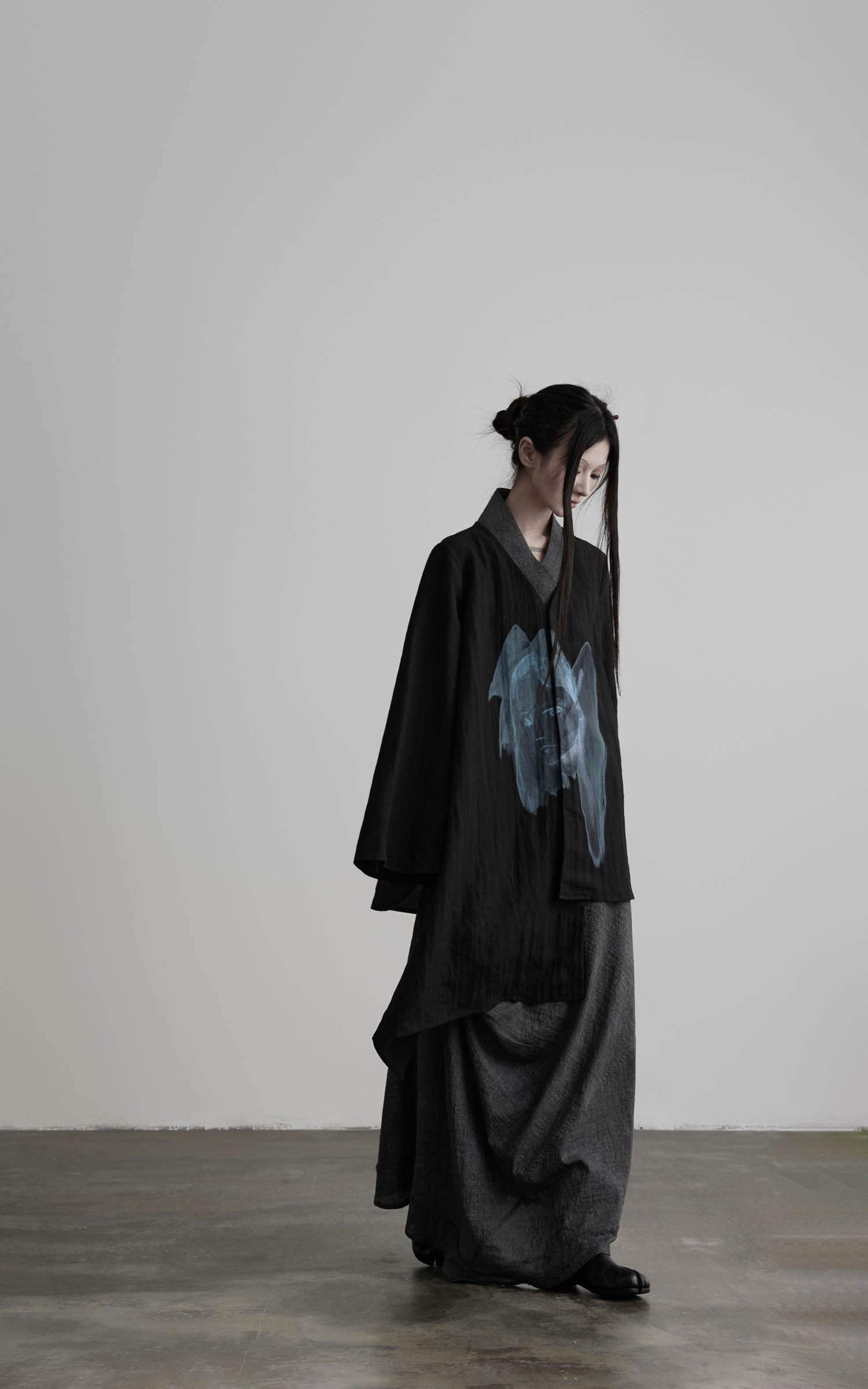 DOINDULGE Draped Shawl Collar Maxi Dress