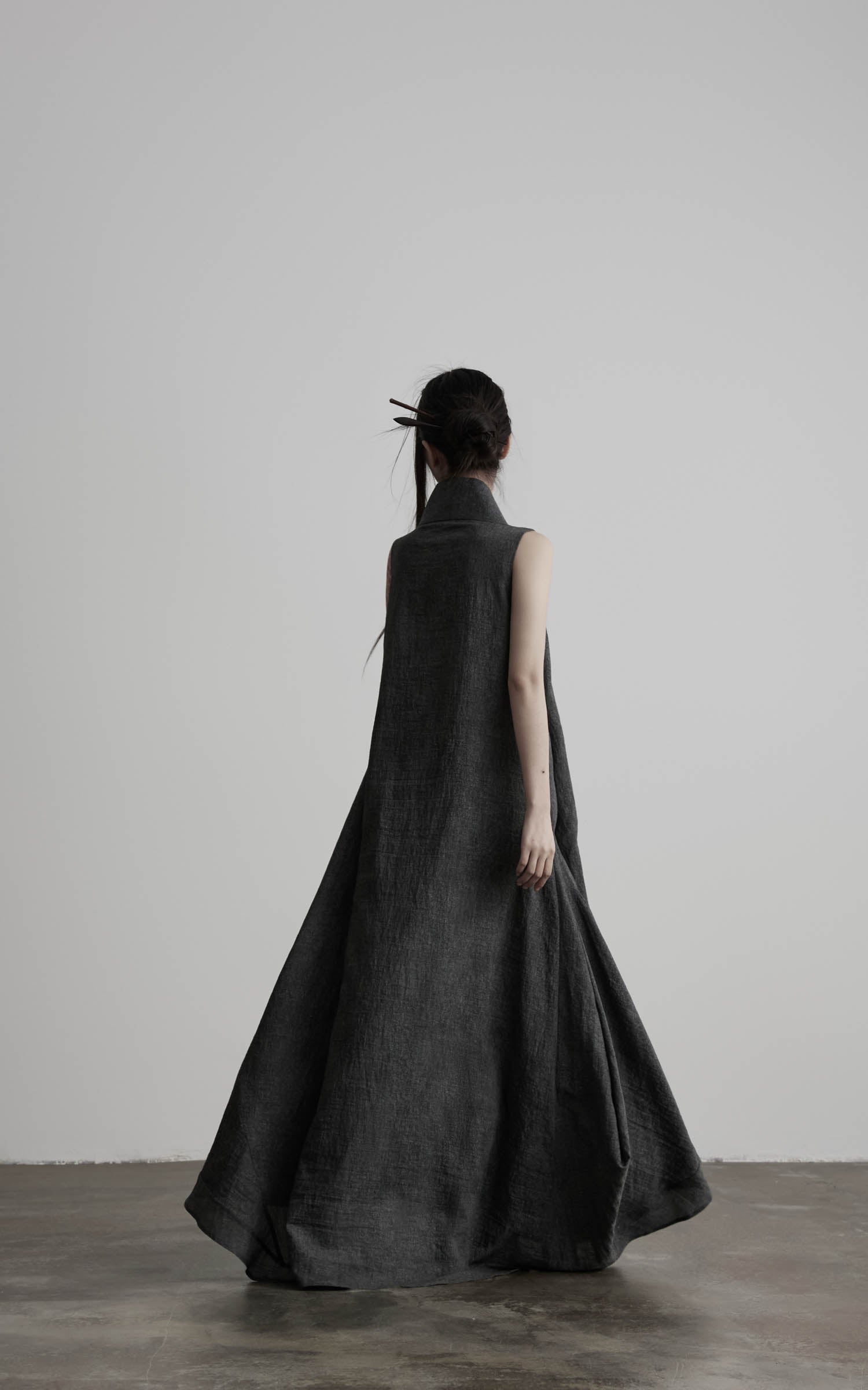 DOINDULGE Draped Shawl Collar Maxi Dress