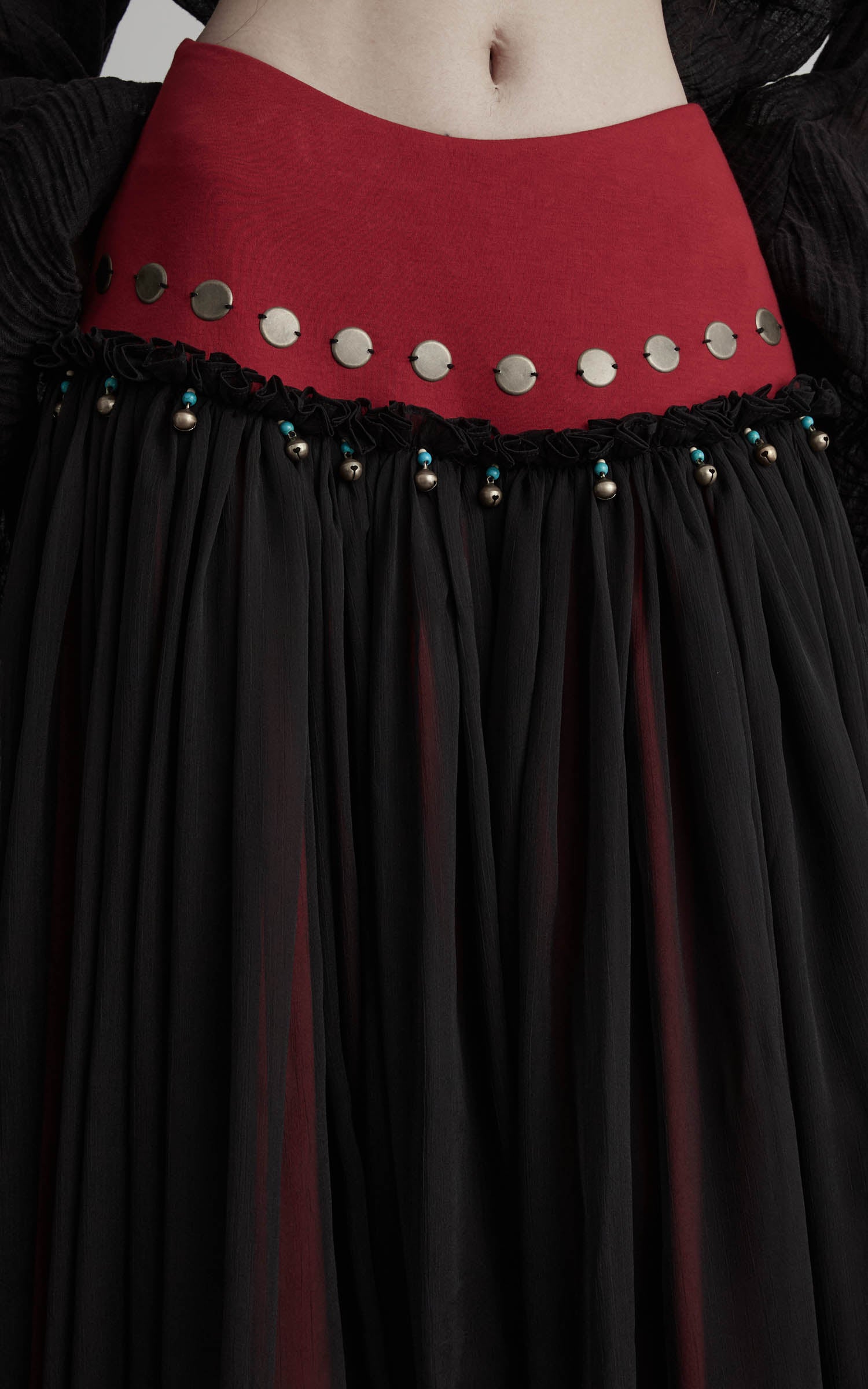 DOINDULGE Mesh Layered Maxi Skirt