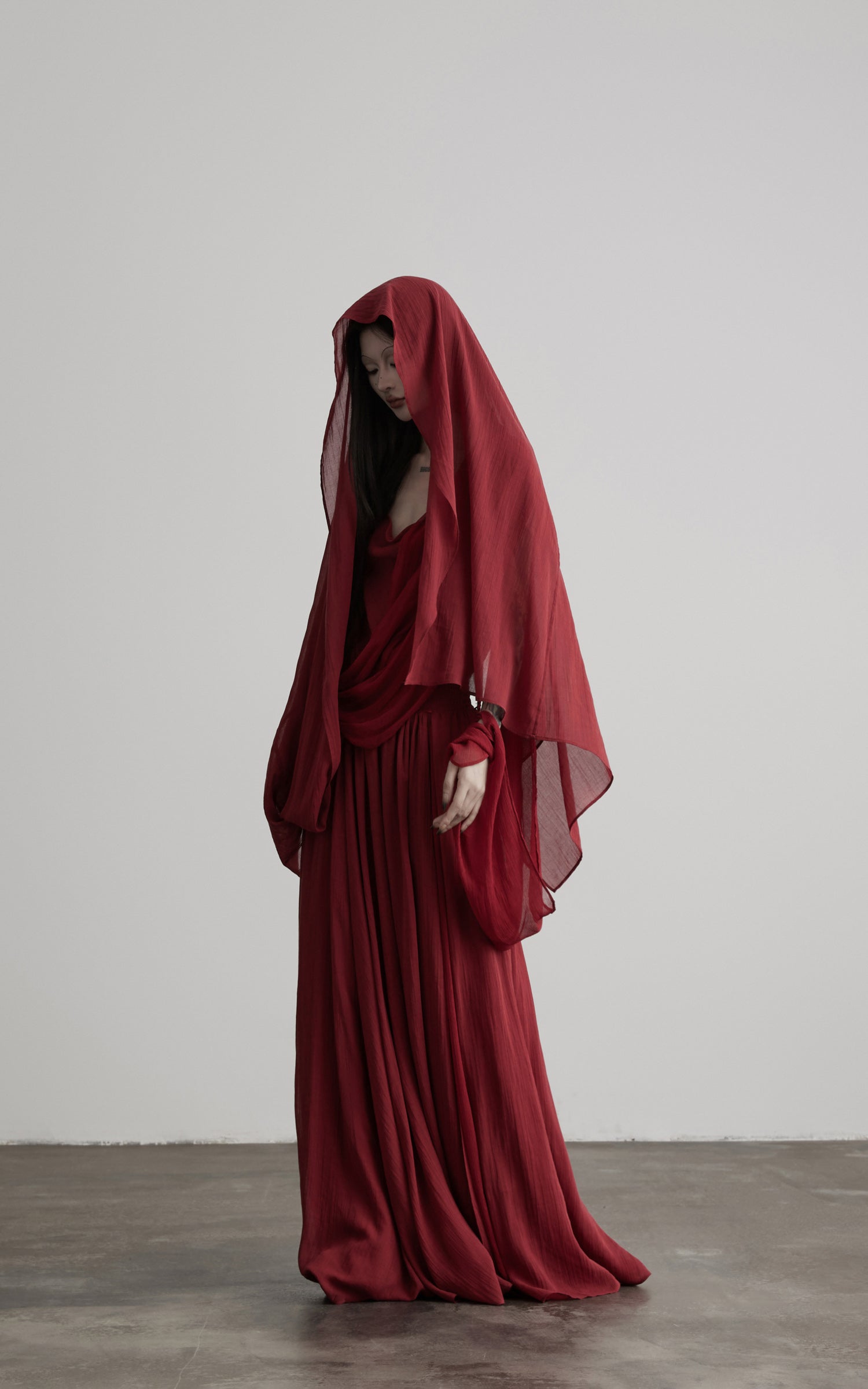 DOINDULGE Scarf Tie Cinched Cami Maxi Dress