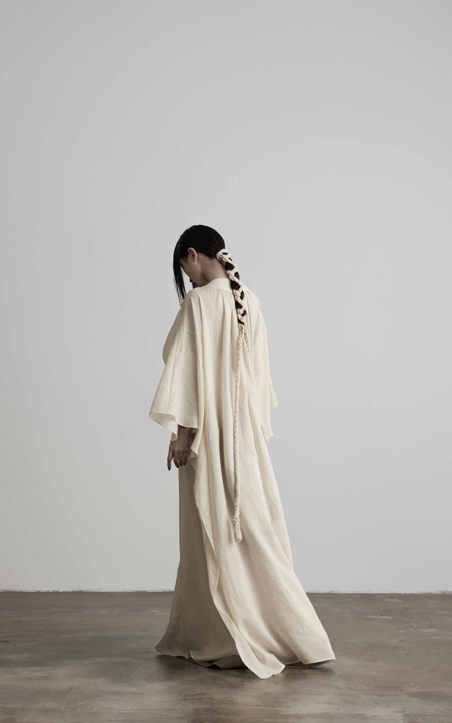 DOINDULGE Cowl Neck Batwing Sleeve Maxi Robe
