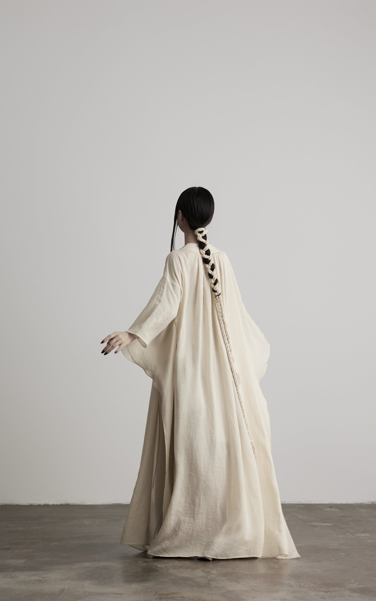 DOINDULGE Cowl Neck Batwing Sleeve Maxi Robe