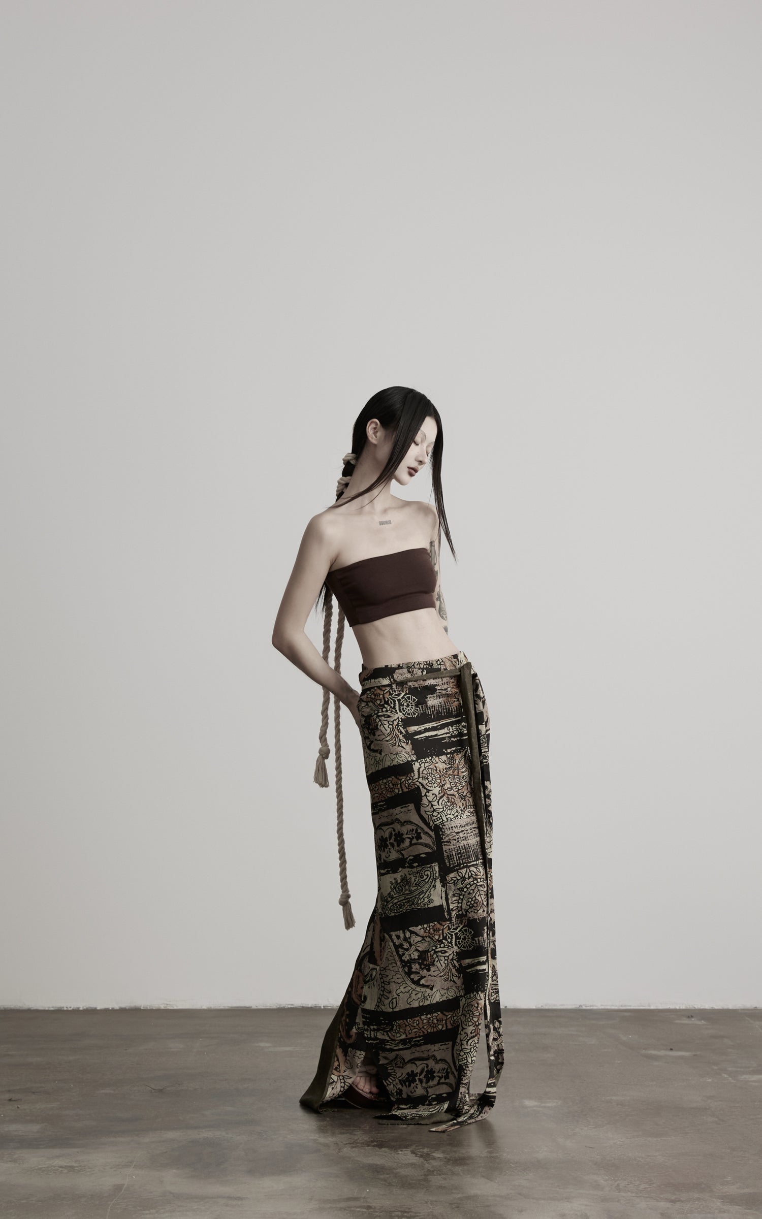 DOINDULGE Convertible Multi-Way Wrap Printed Maxi Skirt