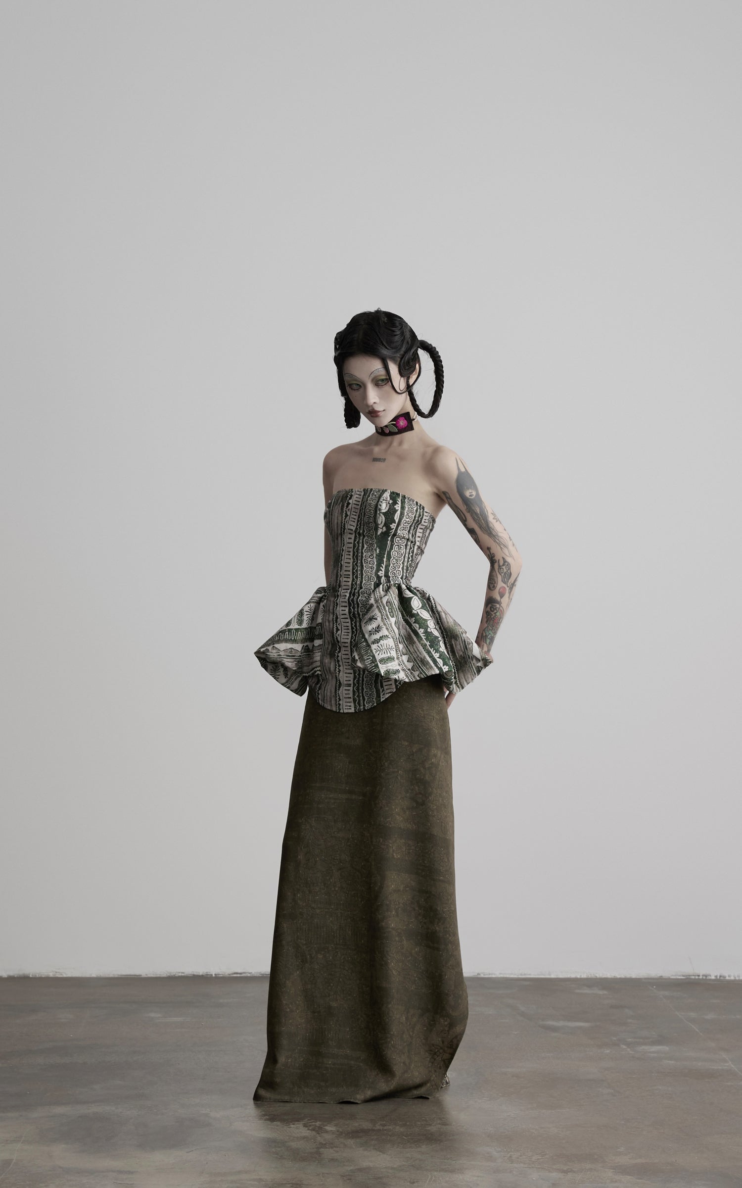 DOINDULGE Convertible Multi-Way Wrap Printed Maxi Skirt