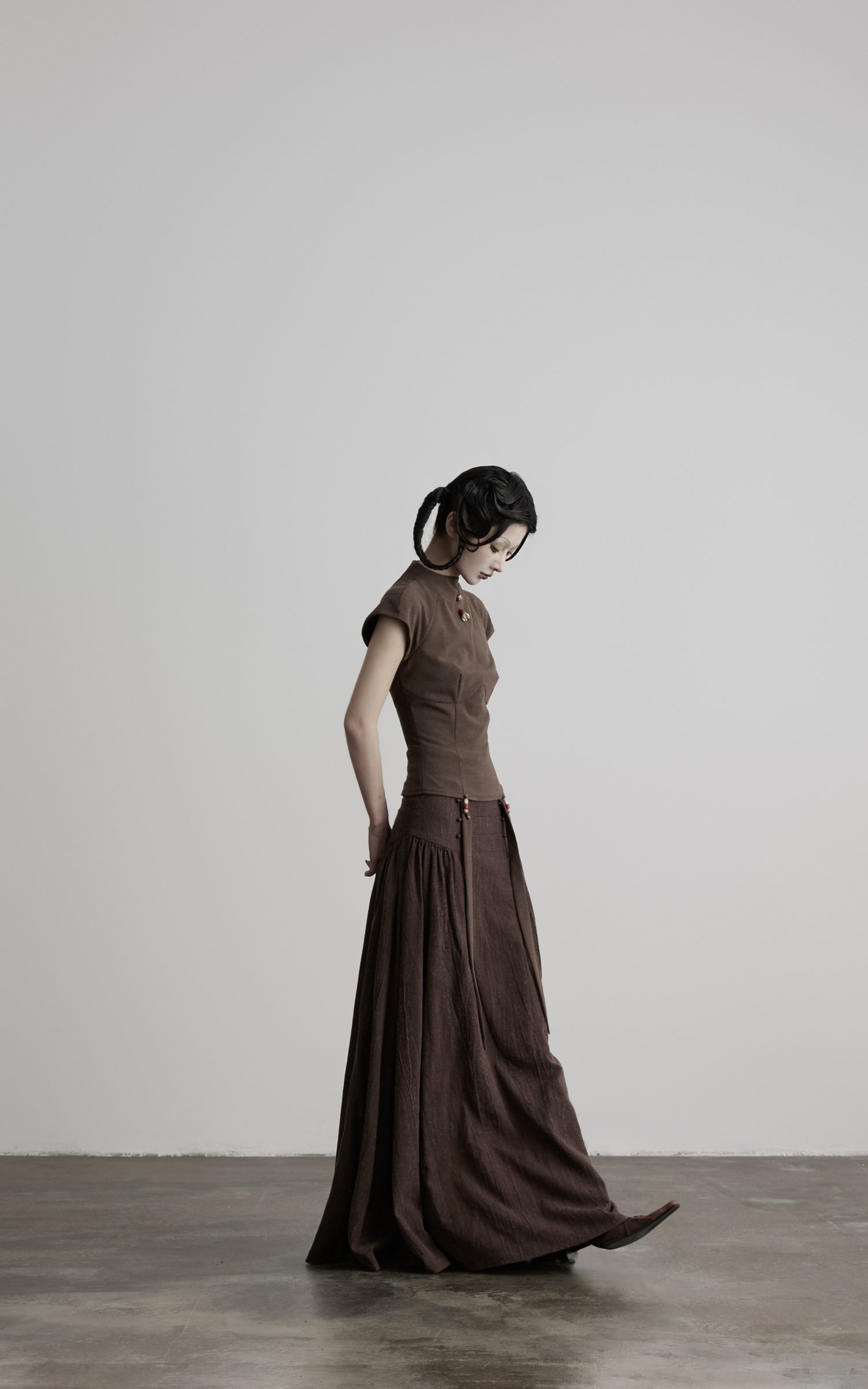 <tc>DOINDULGE</tc> モックネック キャップスリーブ フィットトップ